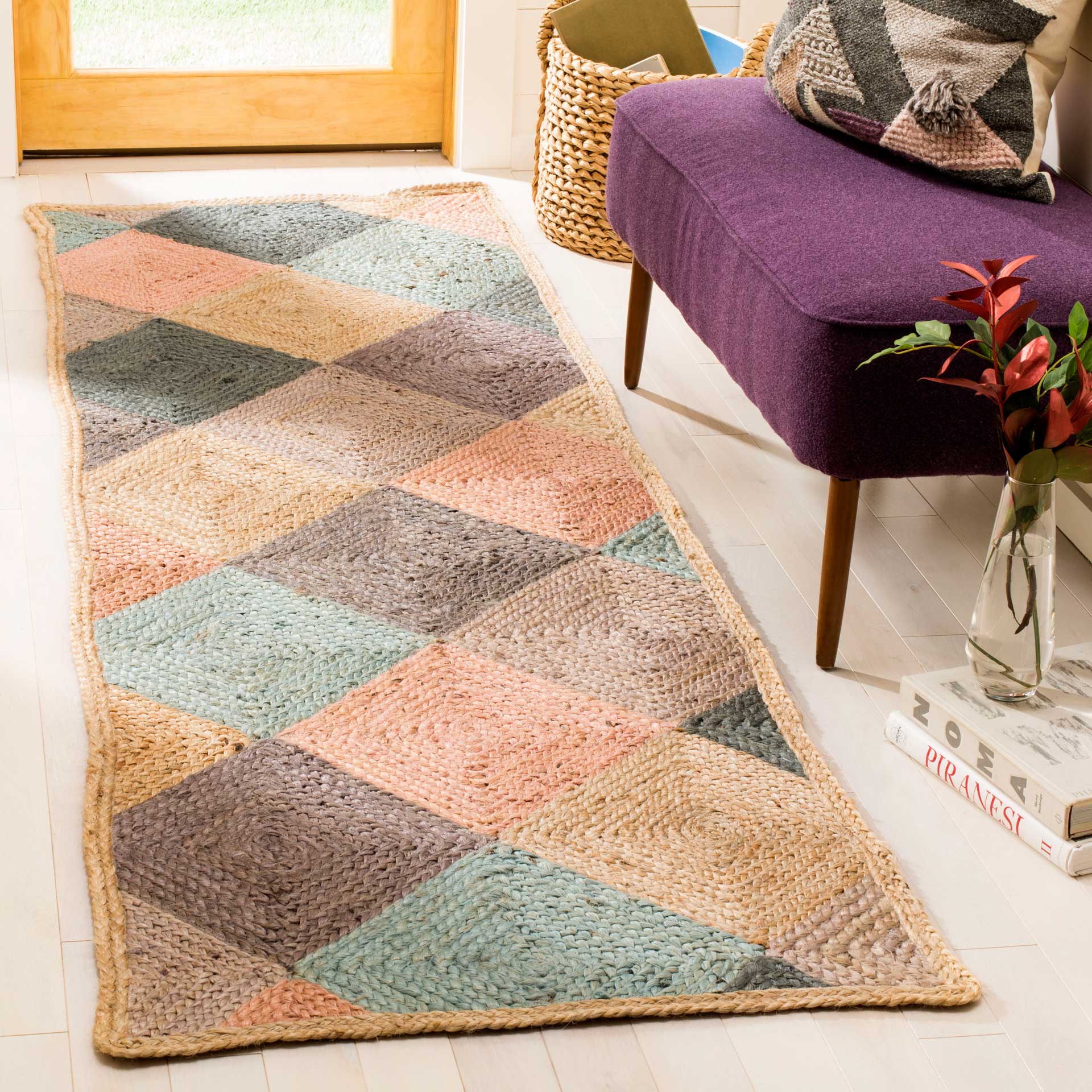 Natural Fiber Natural/Multi Runner Rug - Image 2