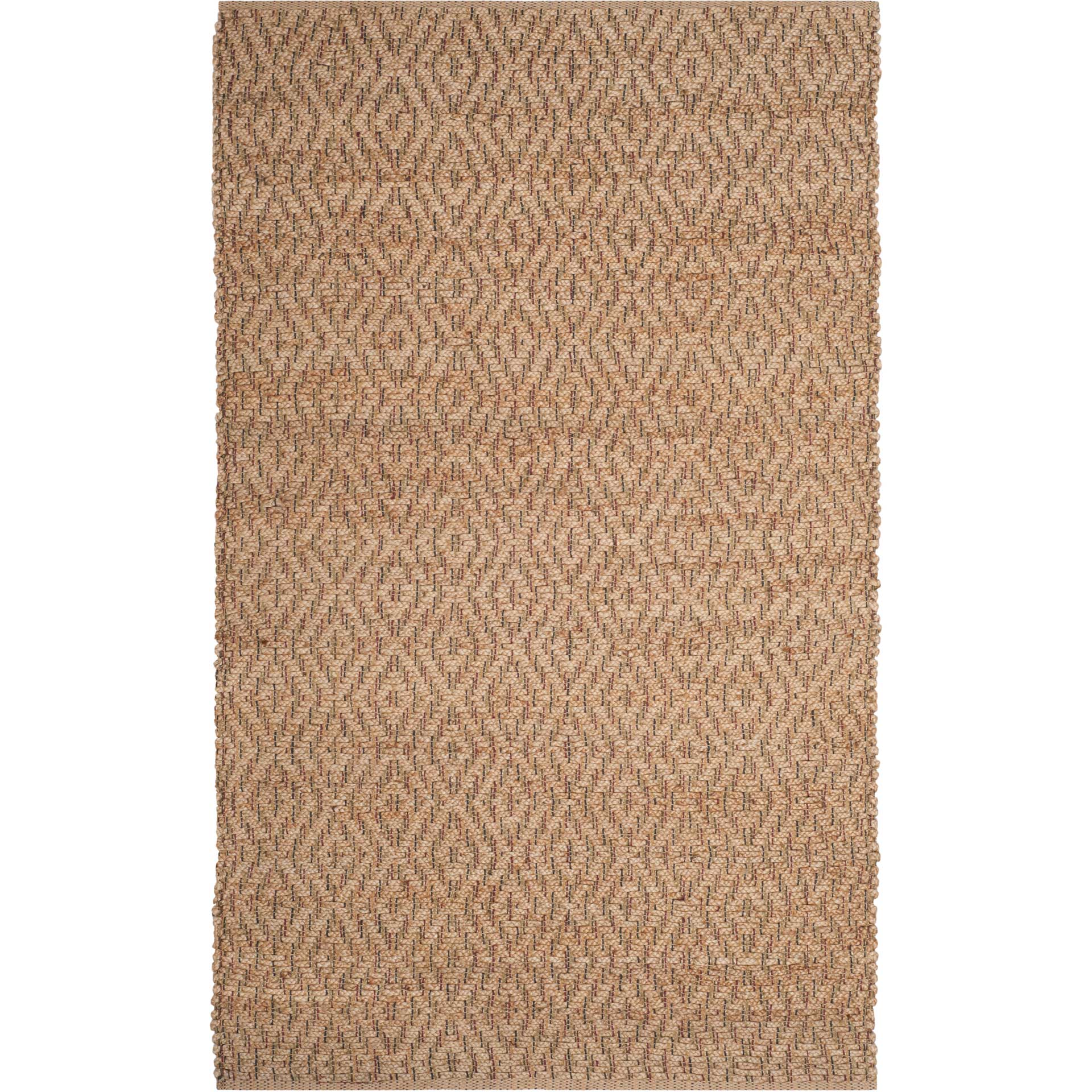 Natural Fiber Natural/Red Area Rug - Image 2