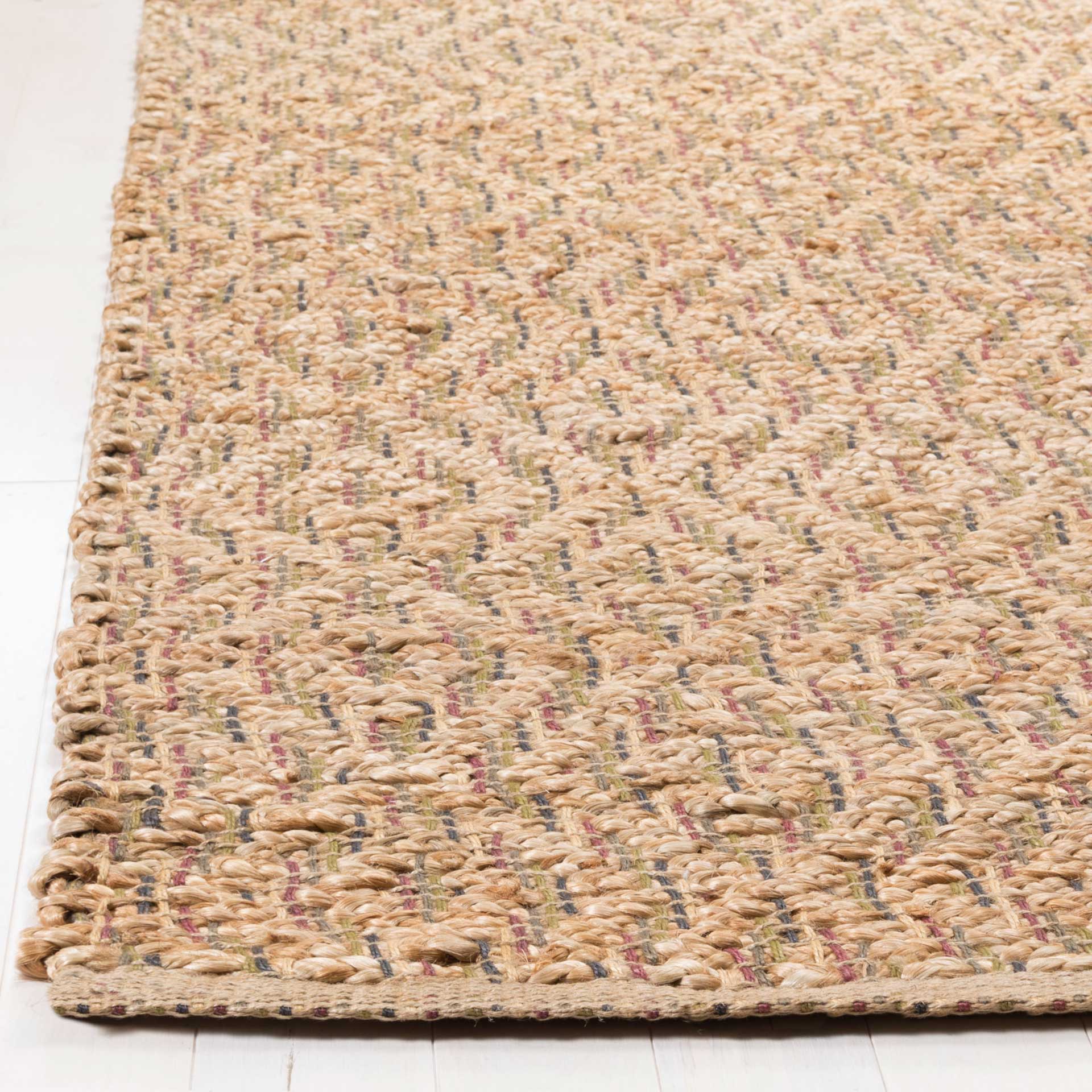 Natural Fiber Natural/Red Area Rug - Image 4