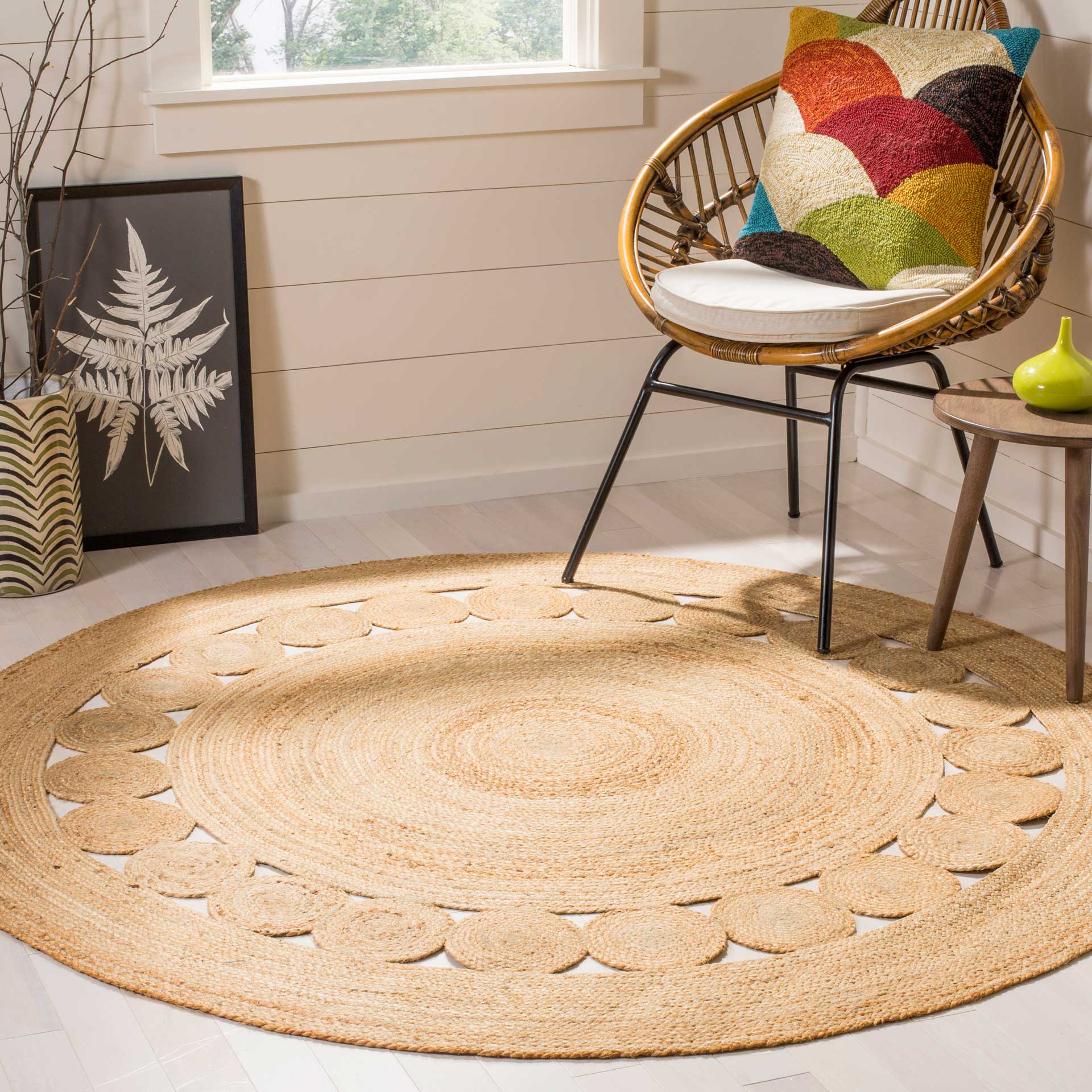 Natural Fiber Natural Round Rug - Image 4