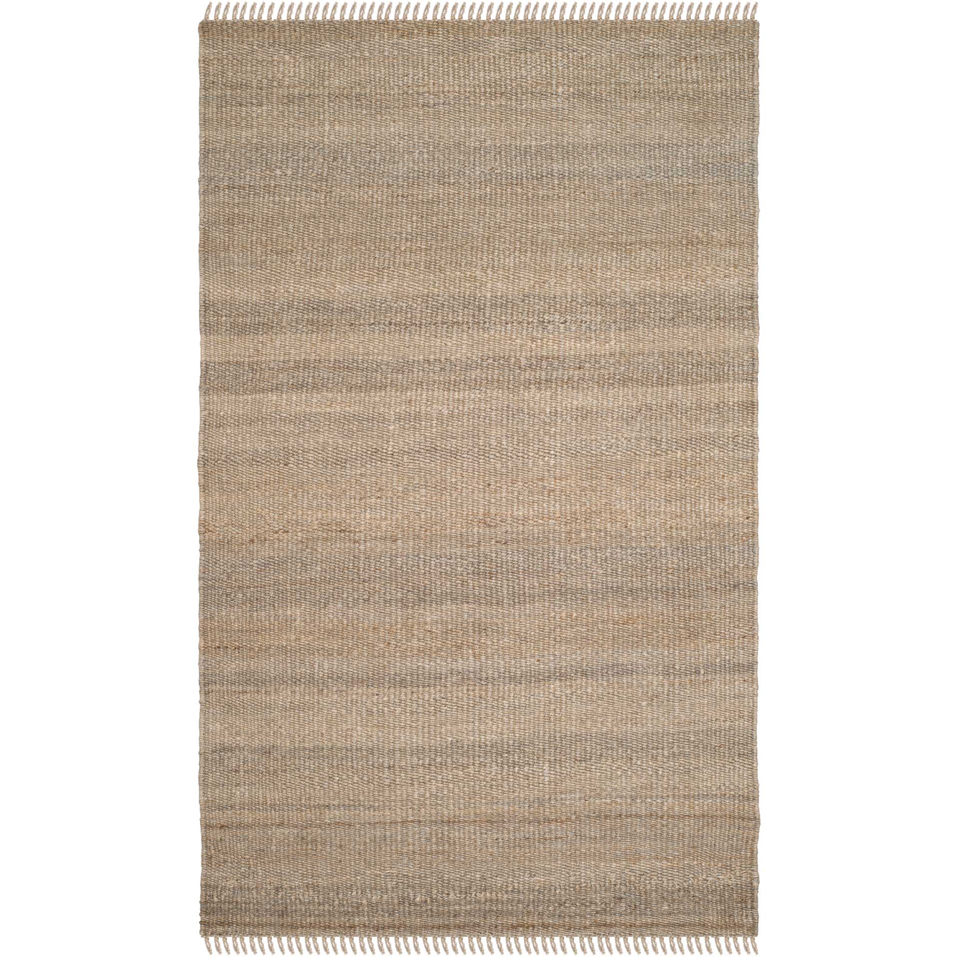 Natural Fiber Solid Gray Area Rug - Image 2