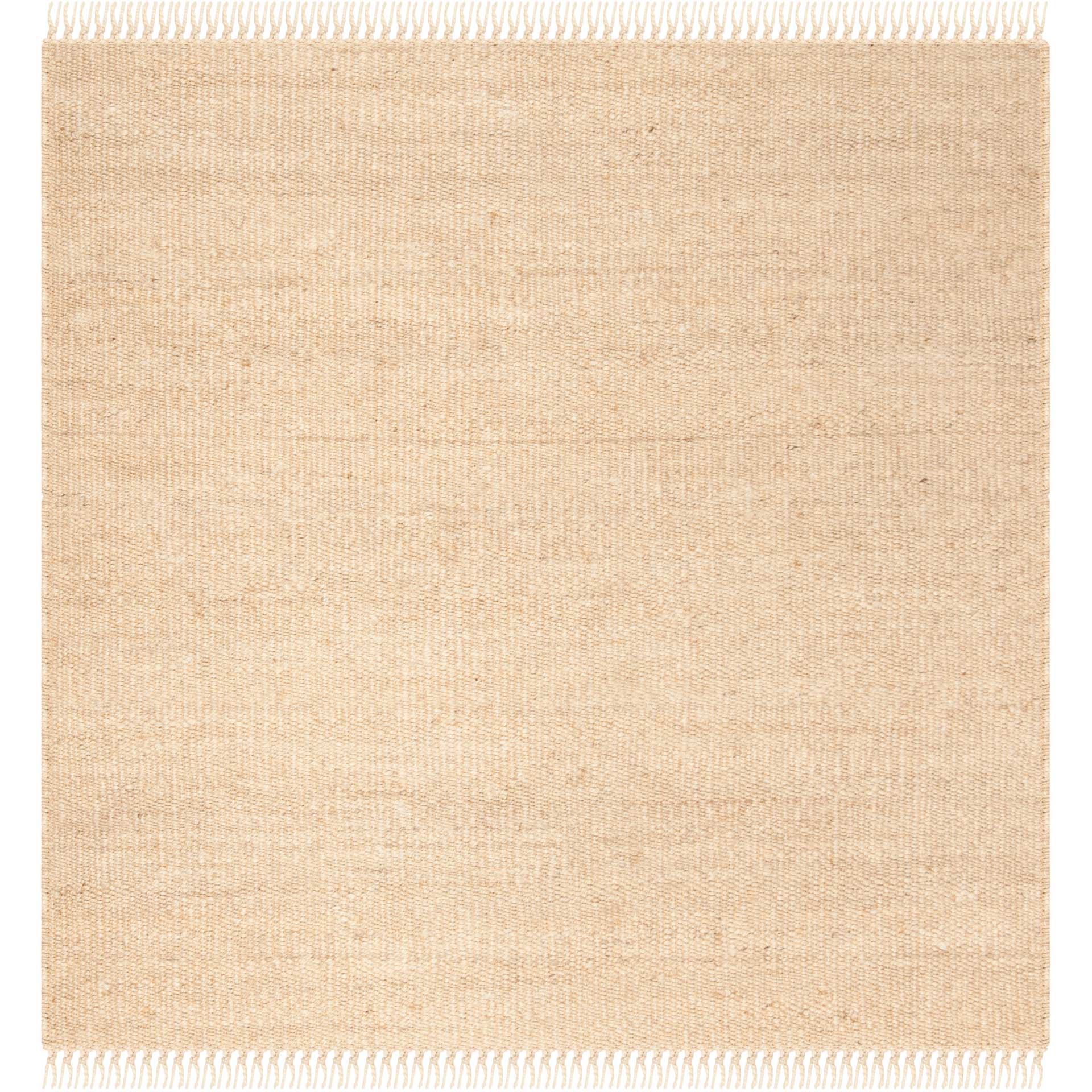 Natural Fiber Solid Ivory Area Rug - Image 2