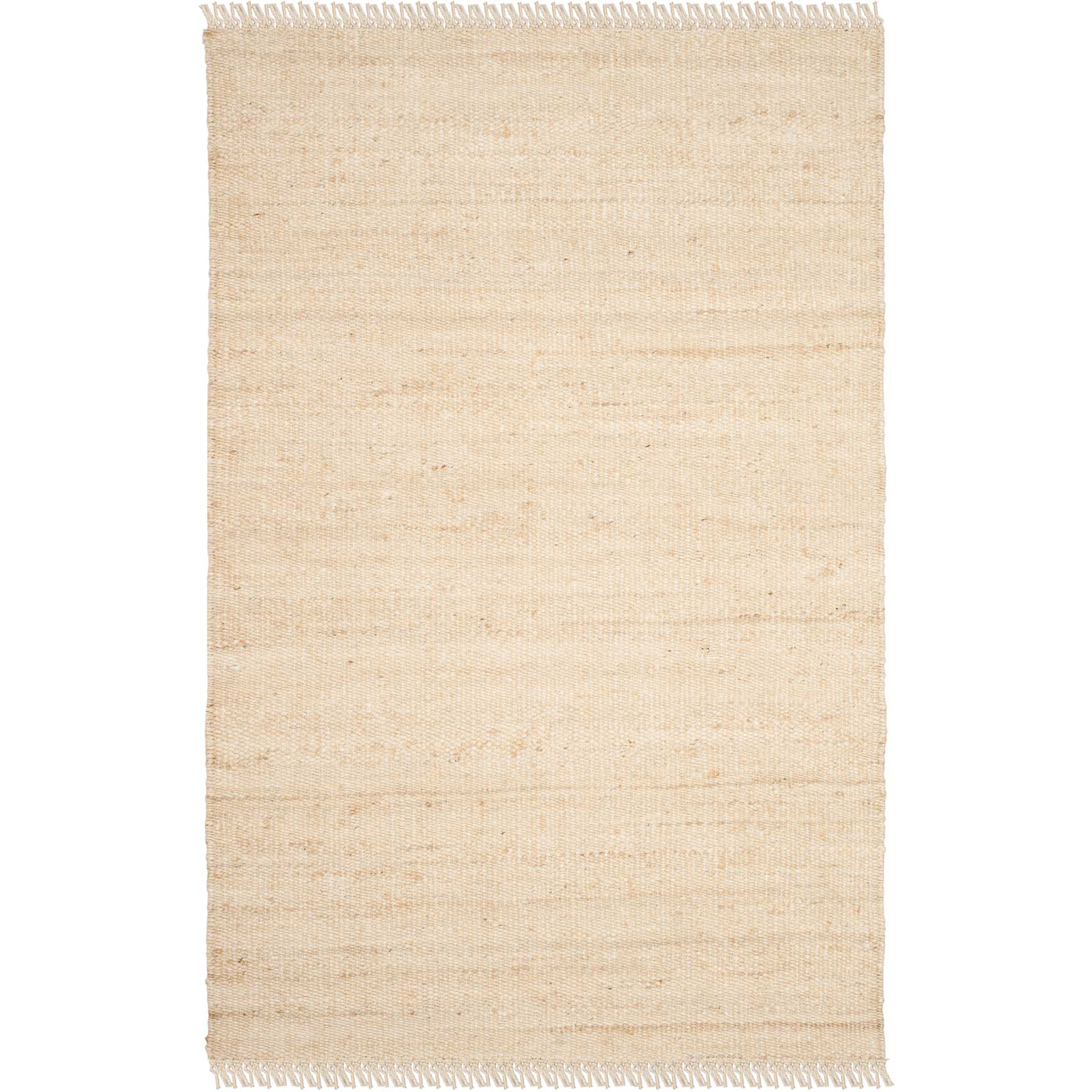 Natural Fiber Solid Ivory Area Rug - Image 3