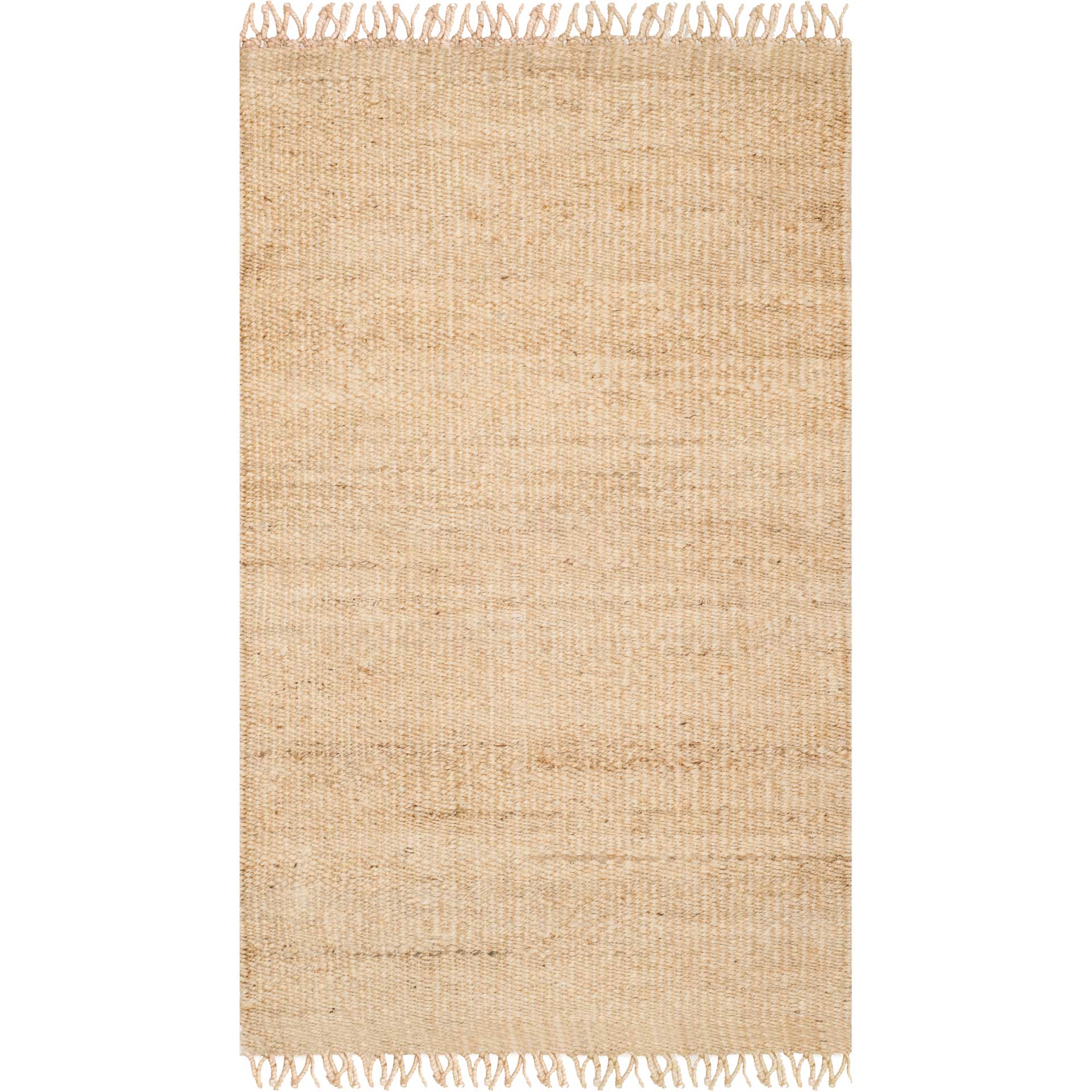 Natural Fiber Solid Ivory Area Rug - Image 4