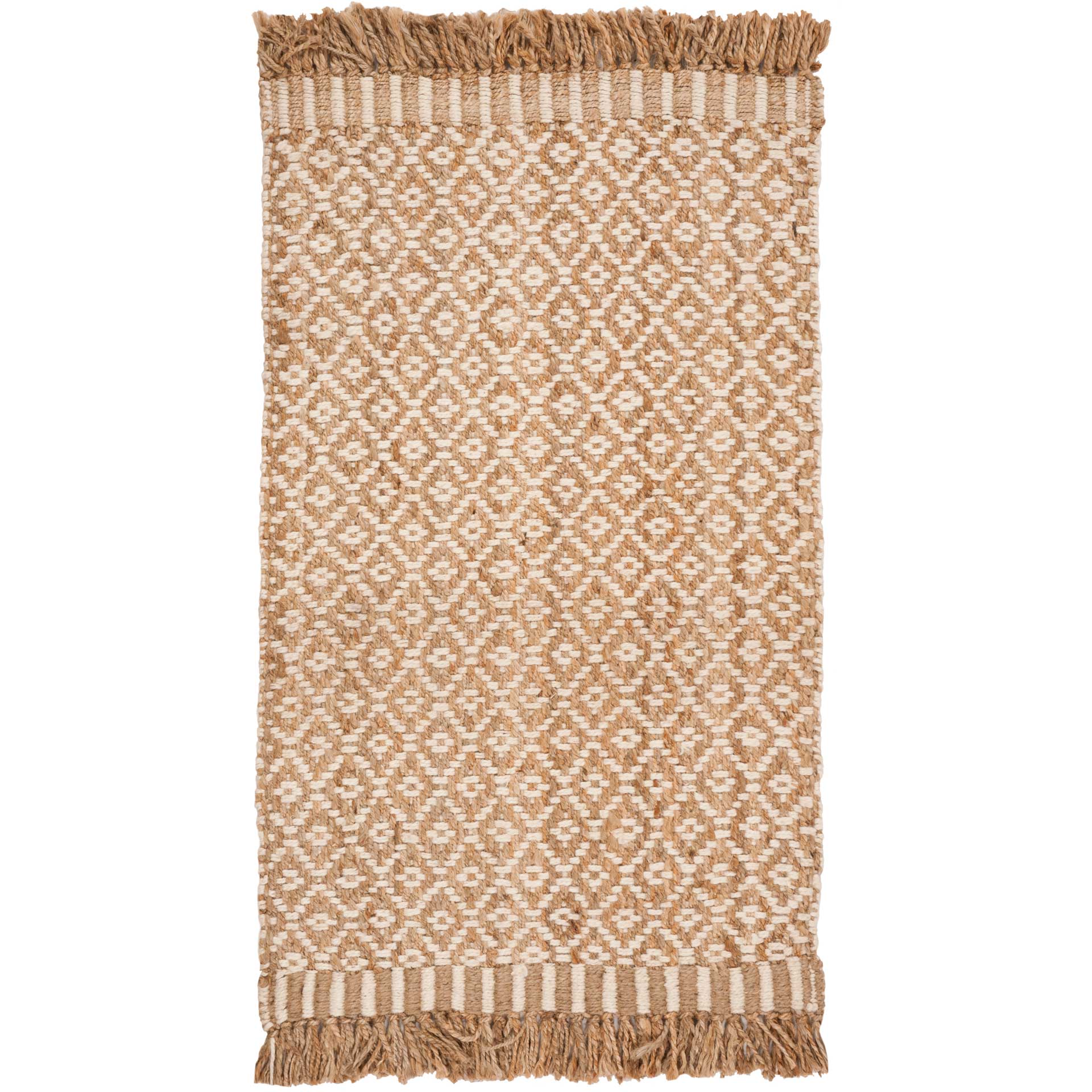 Natural Fiber Tassel Natural/Ivory Area Rug - Image 3