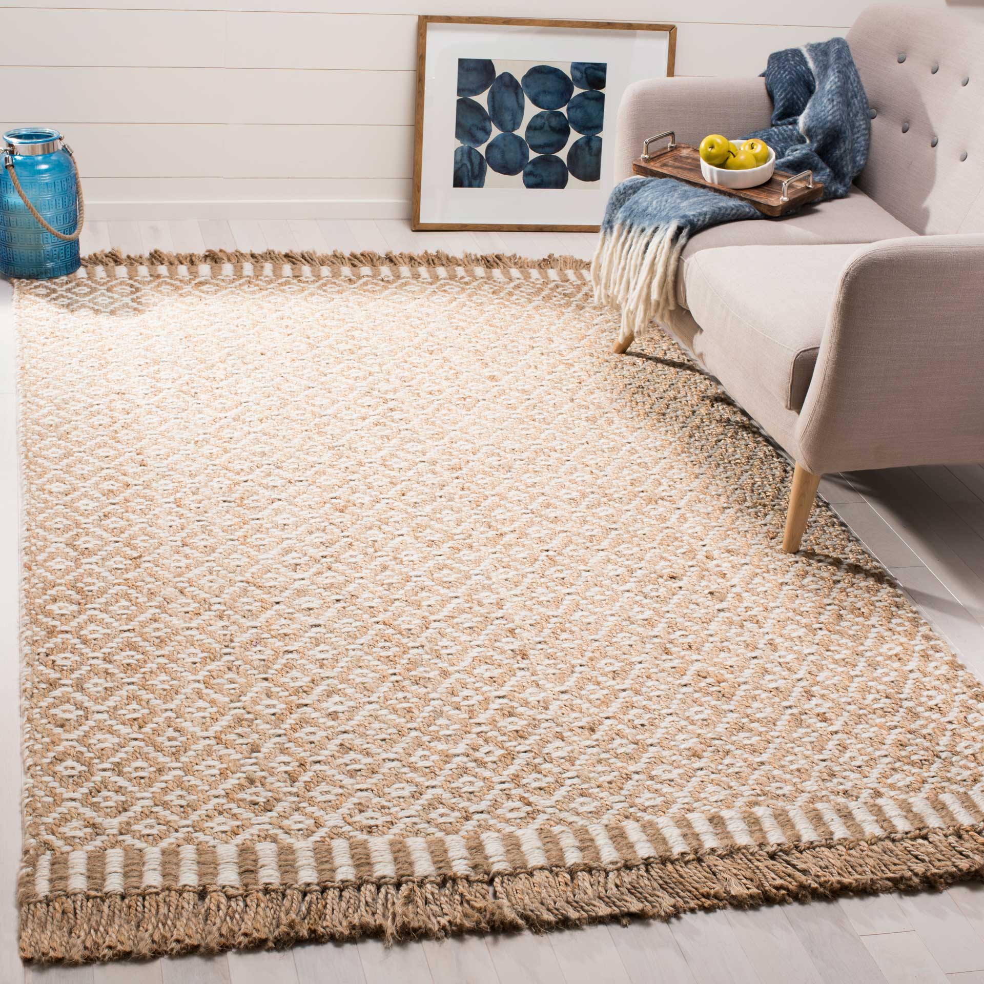 Natural Fiber Tassel Natural/Ivory Area Rug - Image 5