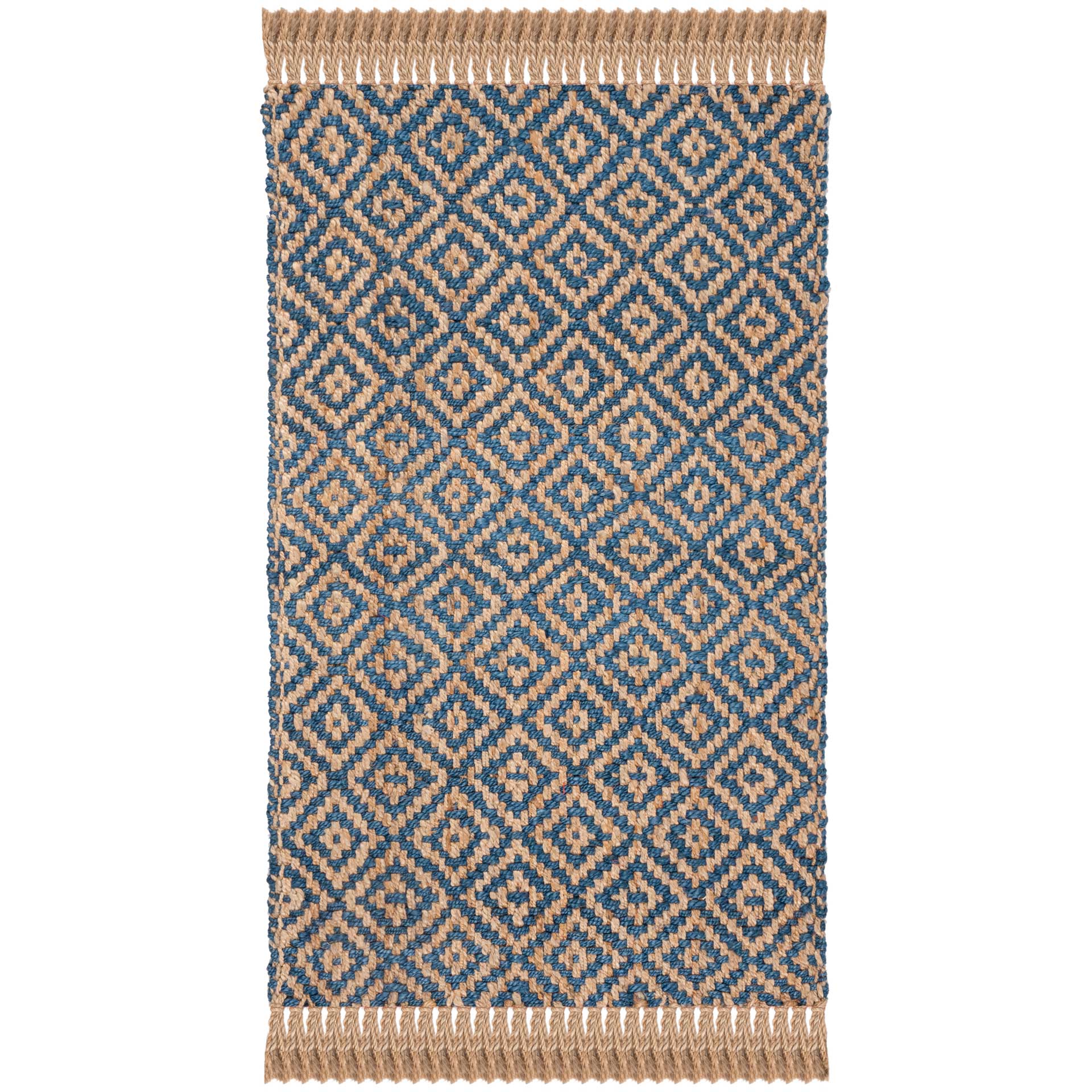 Natural Fiber Tropical Blue/Natural Area Rug - Image 3