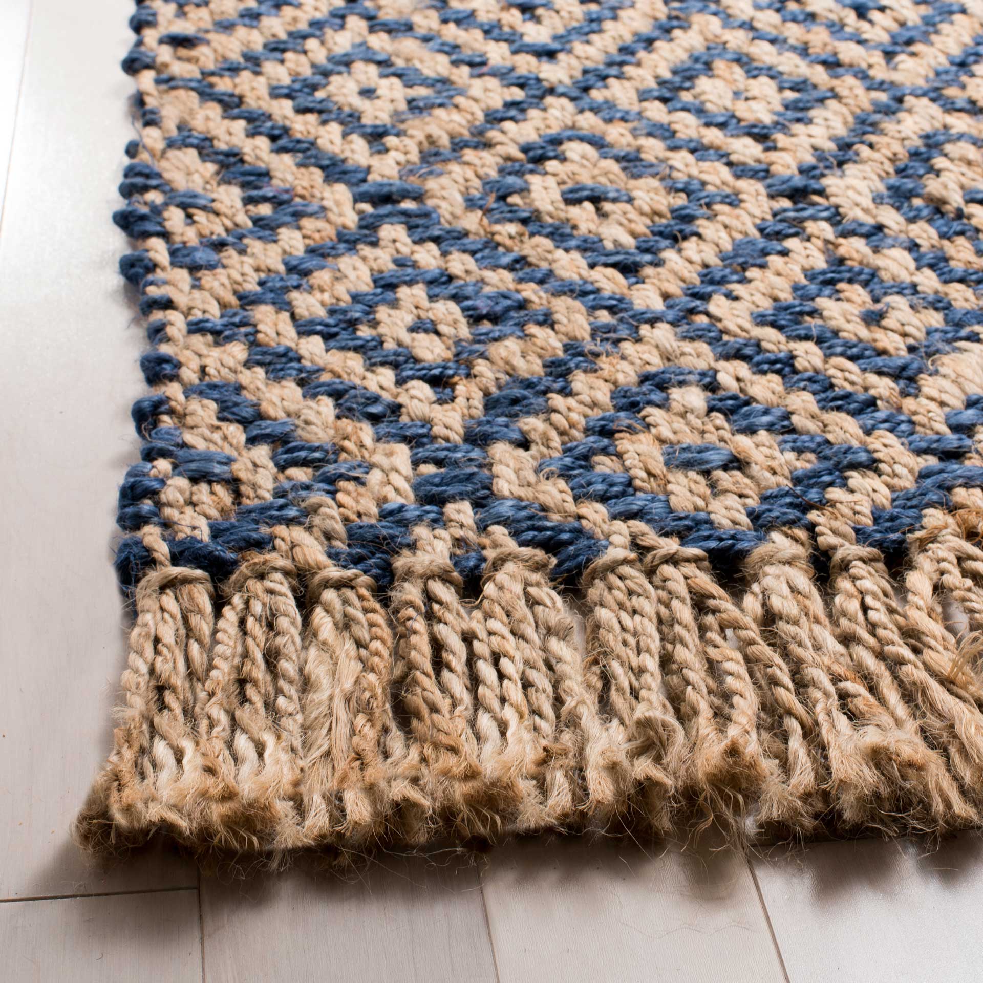 Natural Fiber Tropical Blue/Natural Area Rug - Image 4