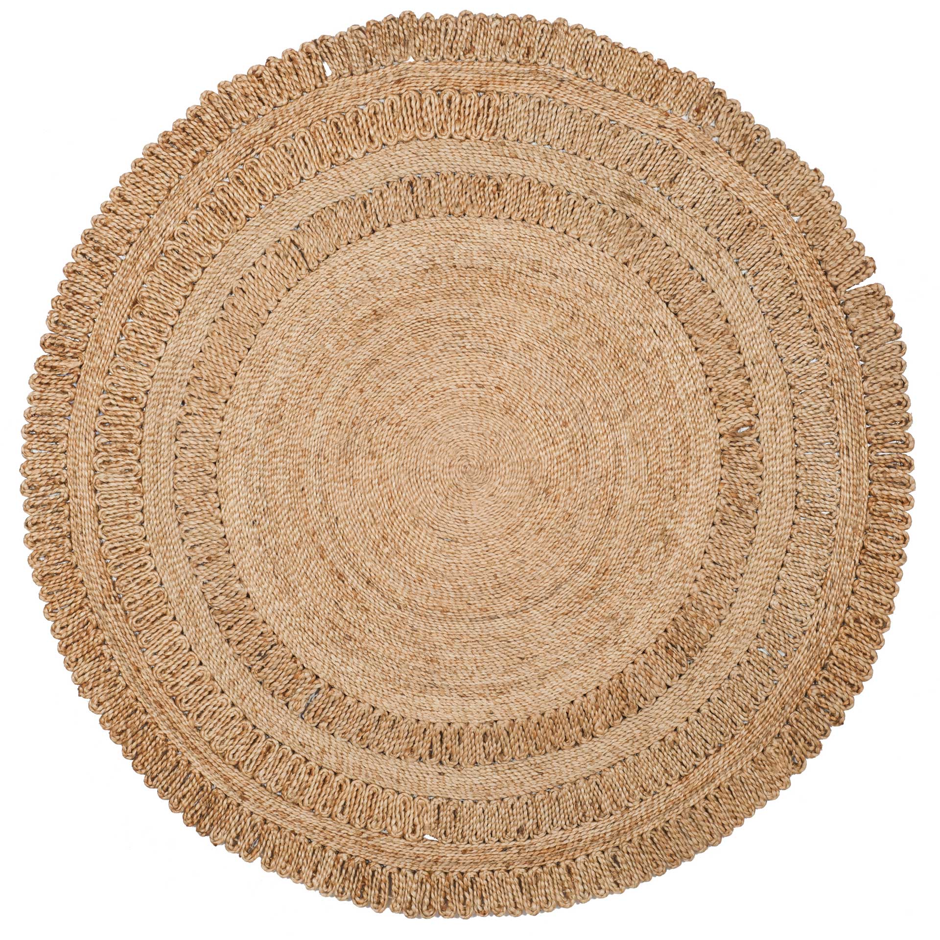 Natural Fiber Wave Natural Round Rug - Image 2