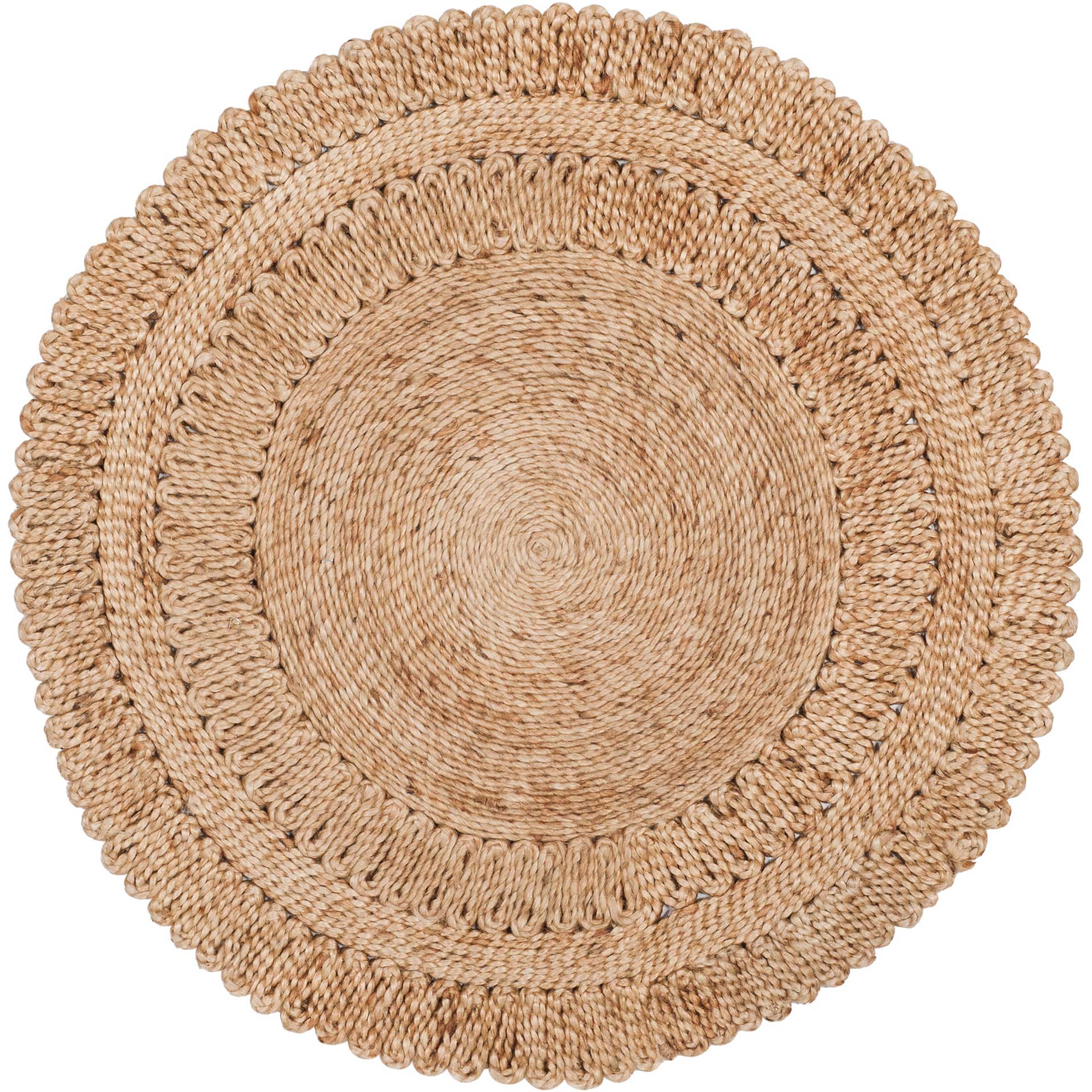 Natural Fiber Wave Natural Round Rug - Image 3