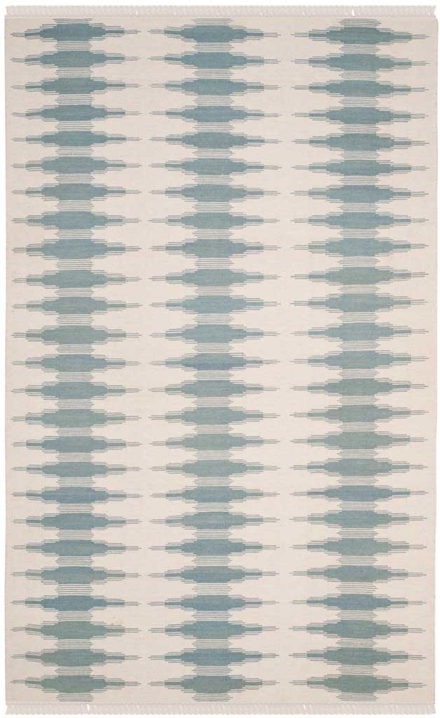Navajo Kilim Ivory/Blue Area Rug - Image 2