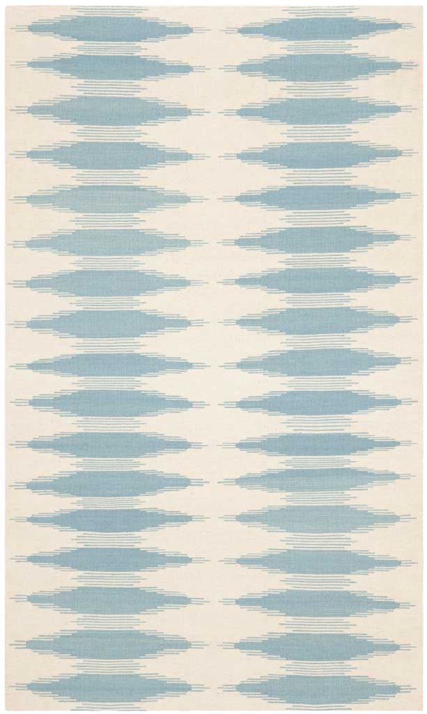 Navajo Kilim Ivory/Blue Area Rug - Image 3