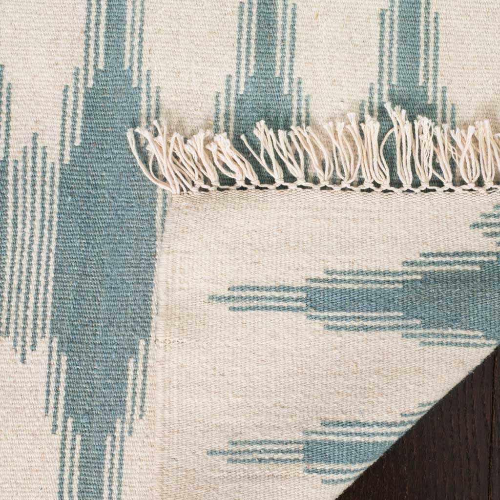 Navajo Kilim Ivory/Blue Area Rug - Image 5
