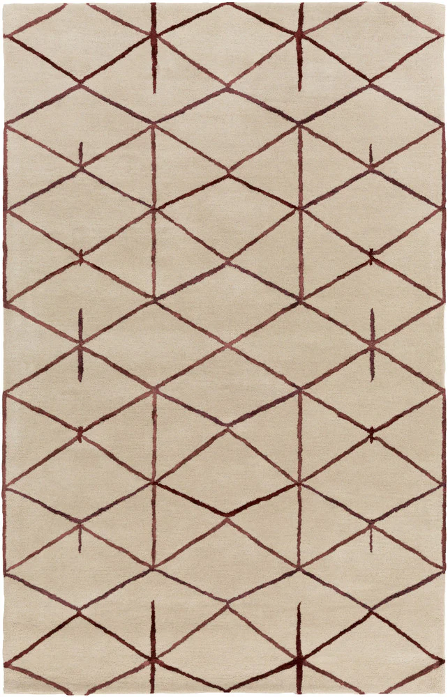 Naya Dark Red/Rose/Khaki Area Rug - Image 2