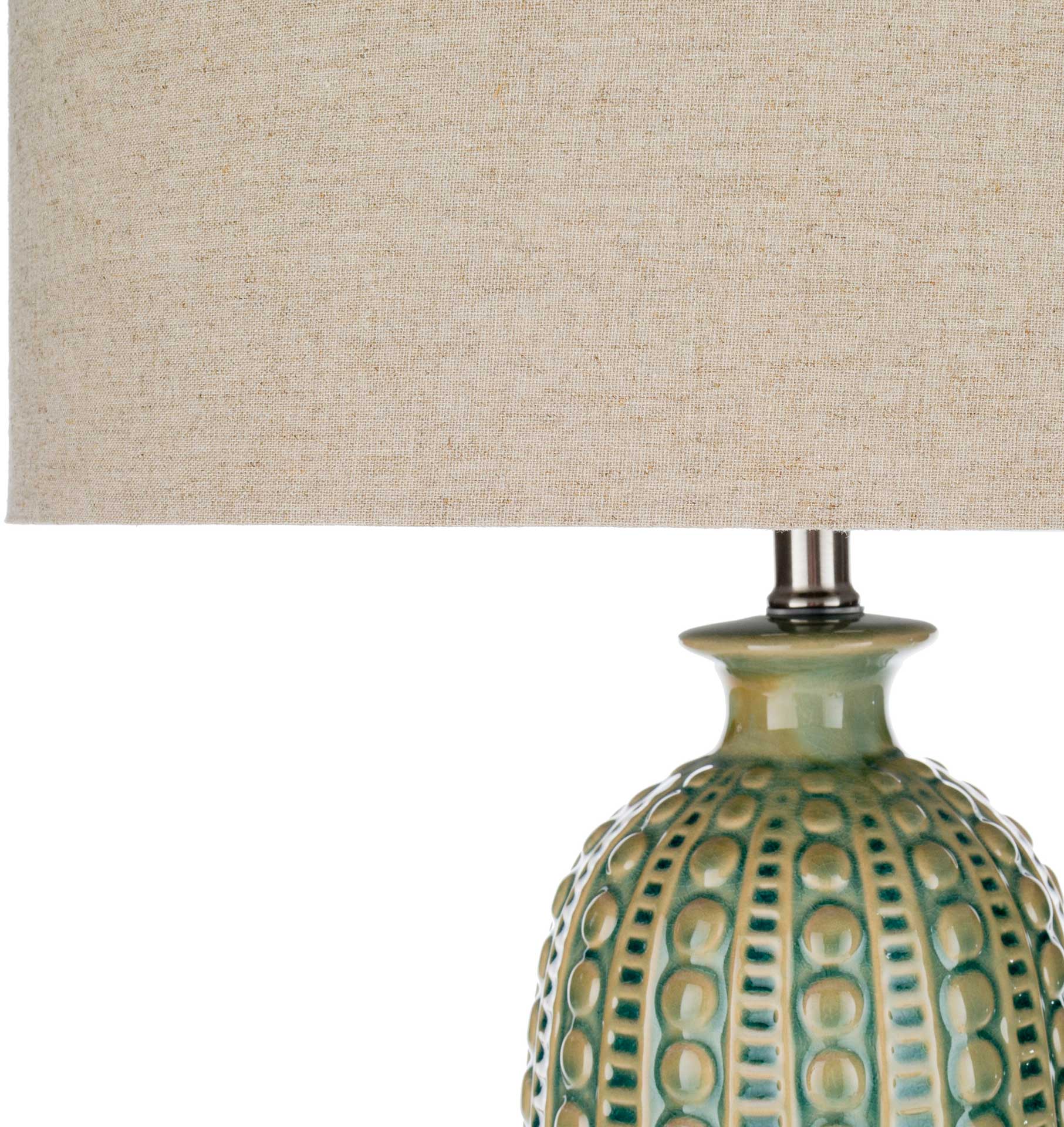 Nelson Table Lamp Camel/Dark Green/Sage - Image 3