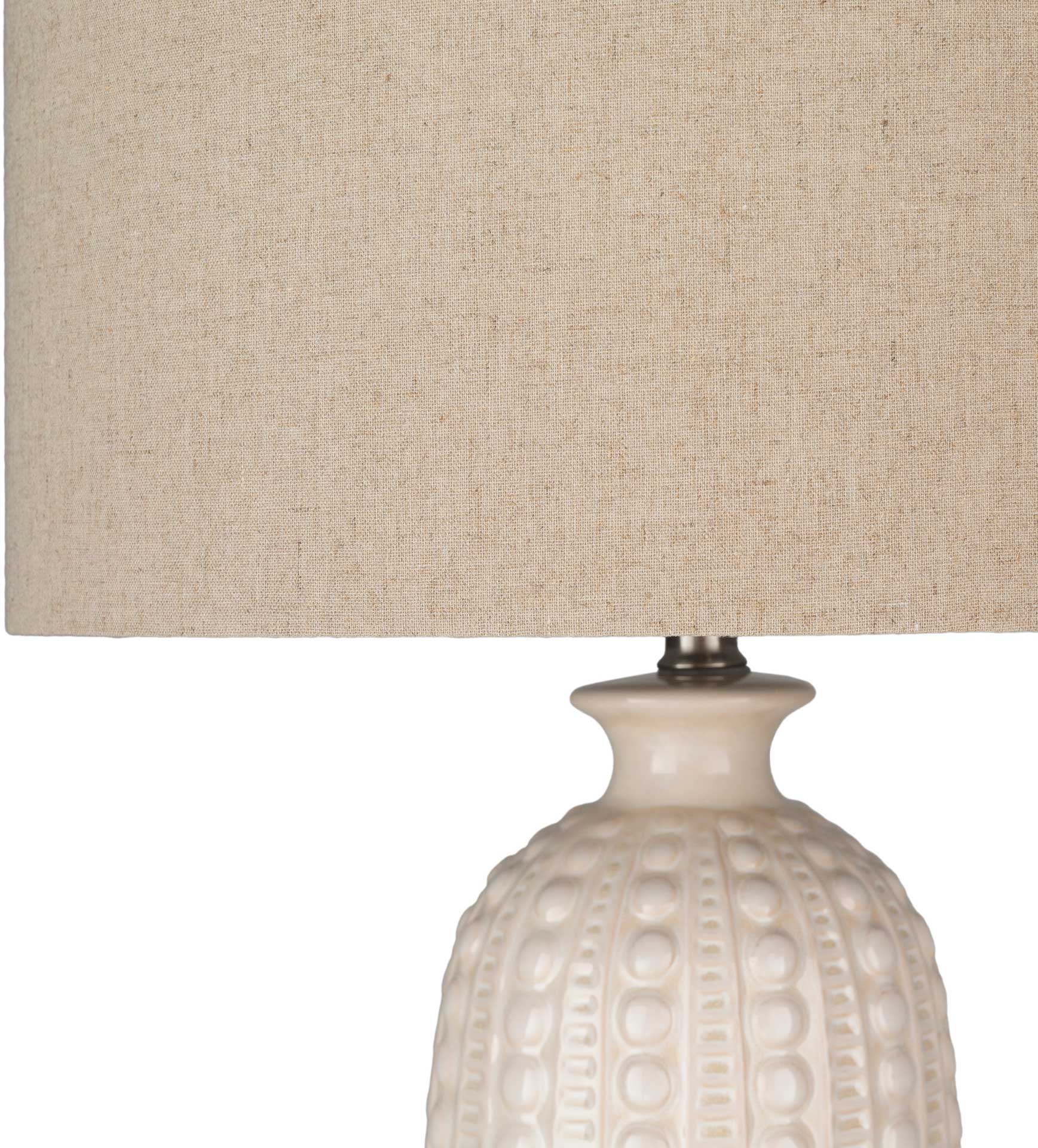 Nelson Table Lamp Camel/White/Ivory - Image 3