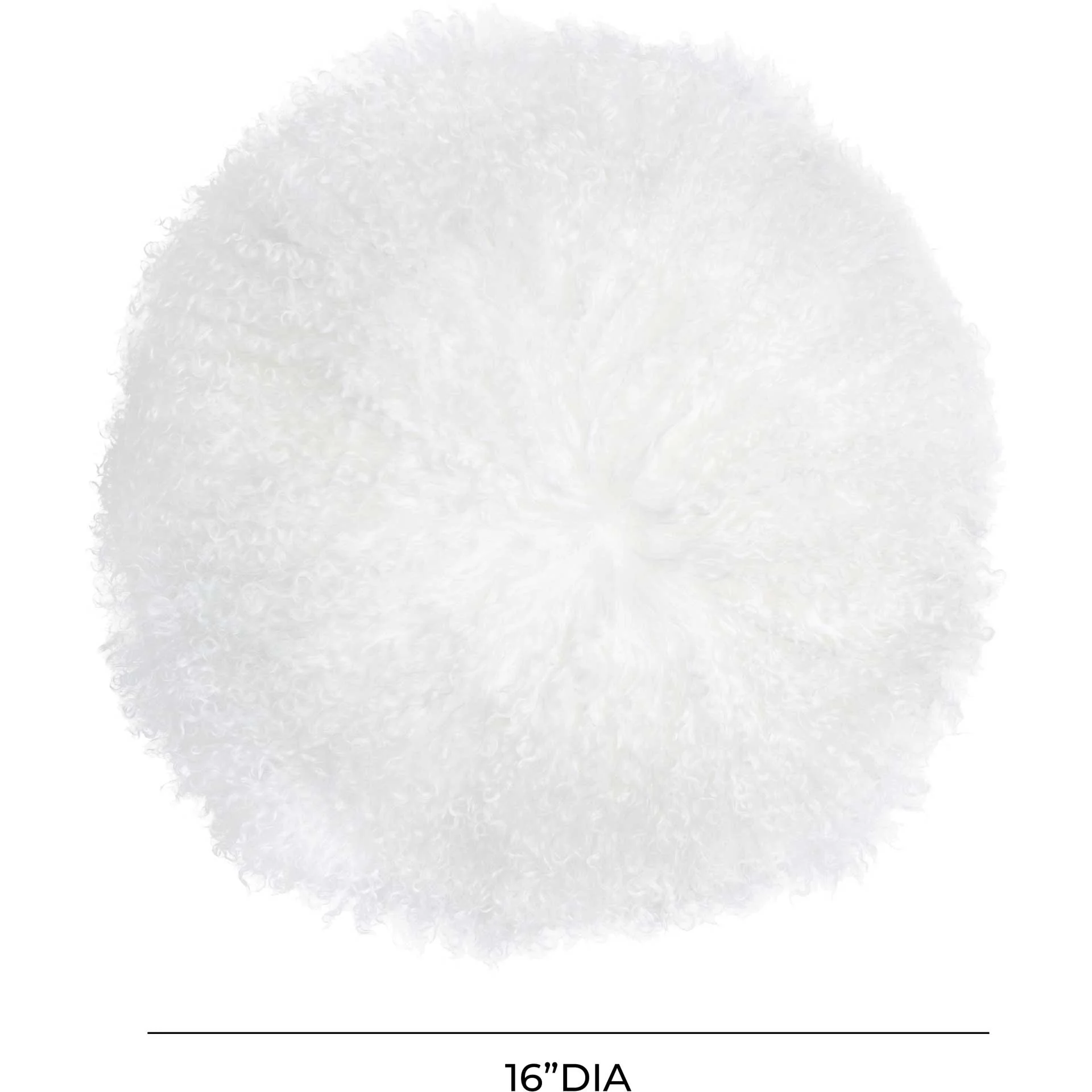 Neptune Sheepskin Round Pillow White - Image 2