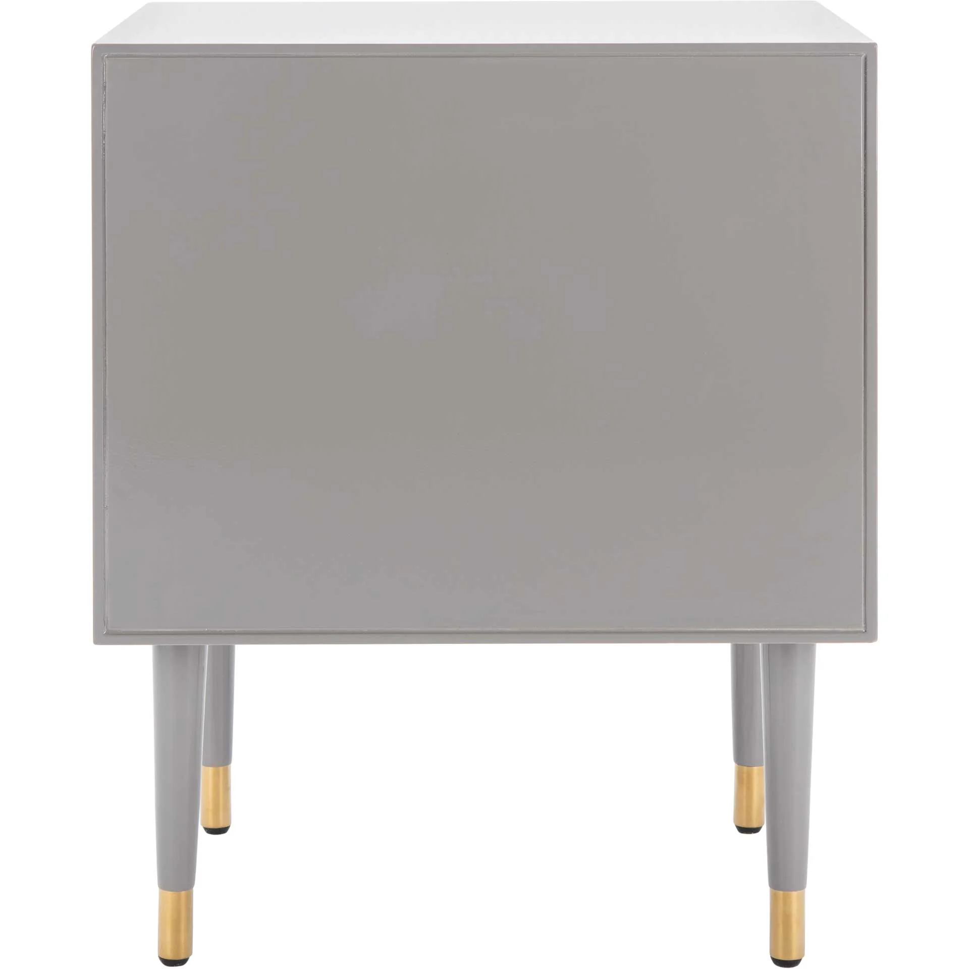 Nevaeh 2 Drawer Side Table Gray/Gold - Image 3