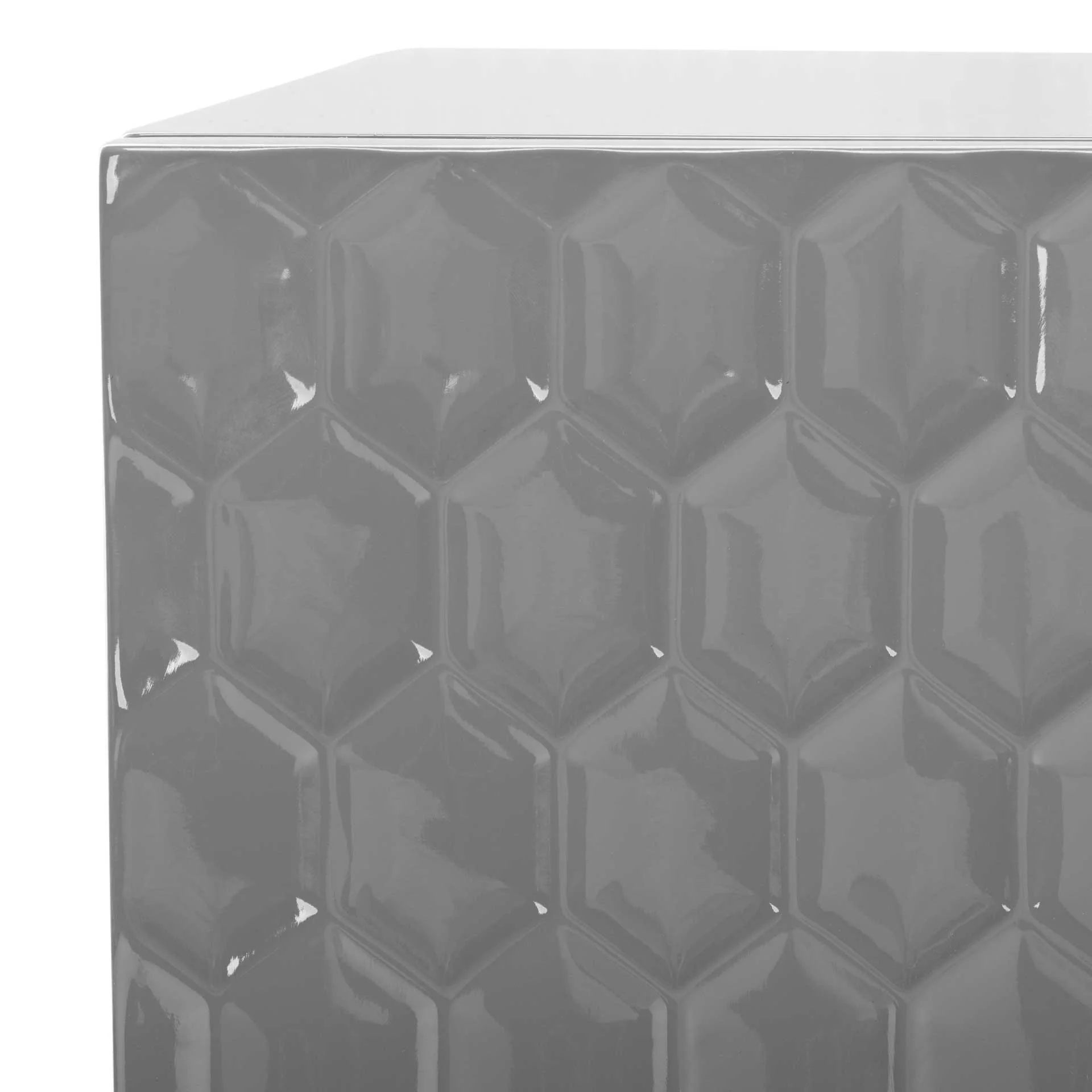 Nevaeh 2 Drawer Side Table Gray/Gold - Image 5
