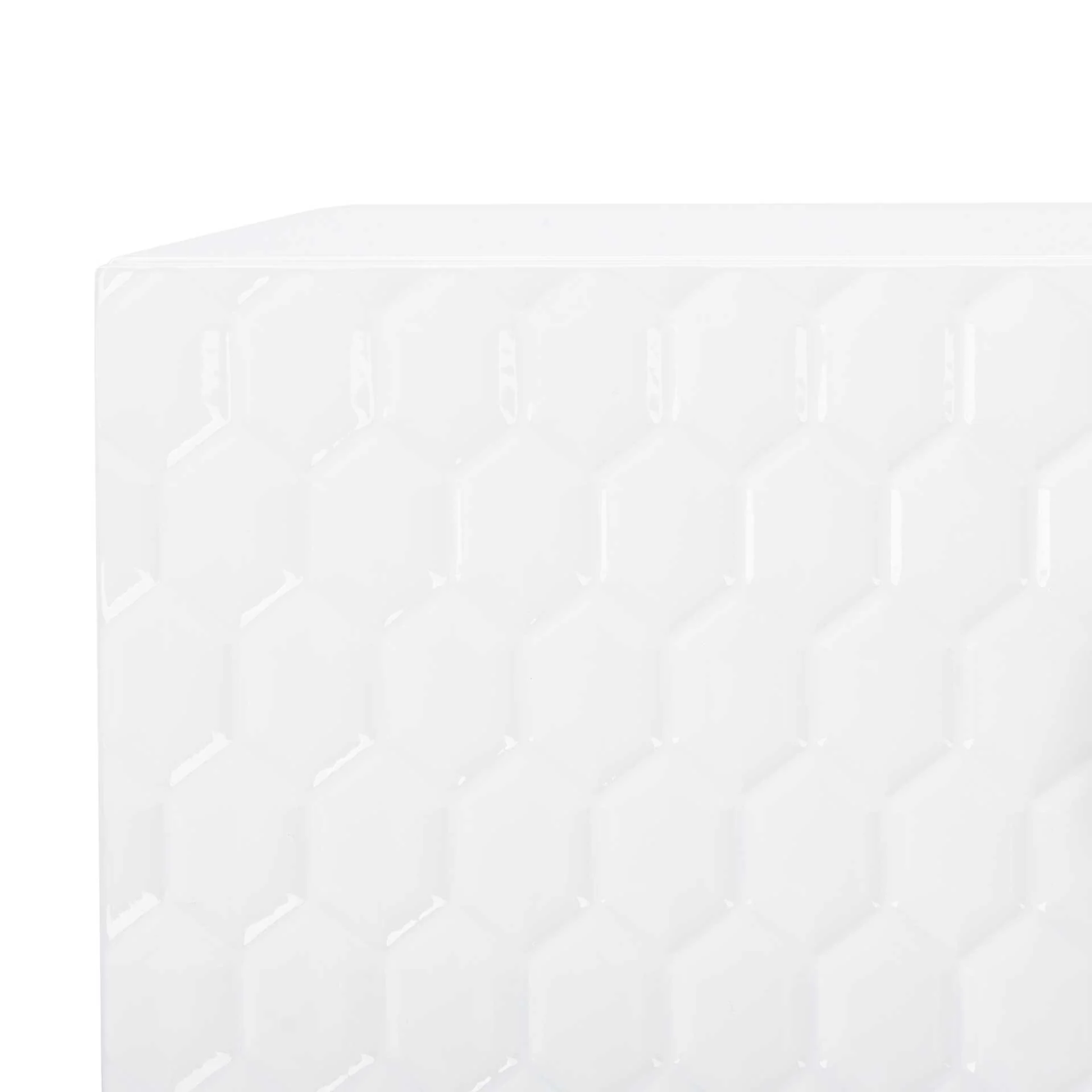 Nevaeh 2 Drawer Side Table White/Gold - Image 5