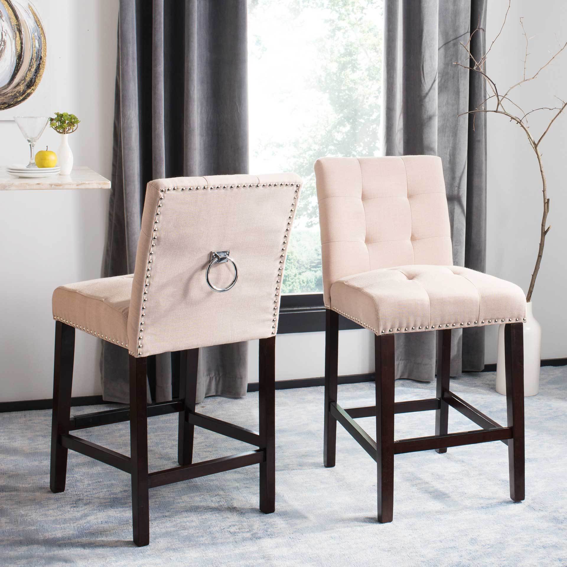 Nial Bar Stool Beige (Set of 2) - Image 14