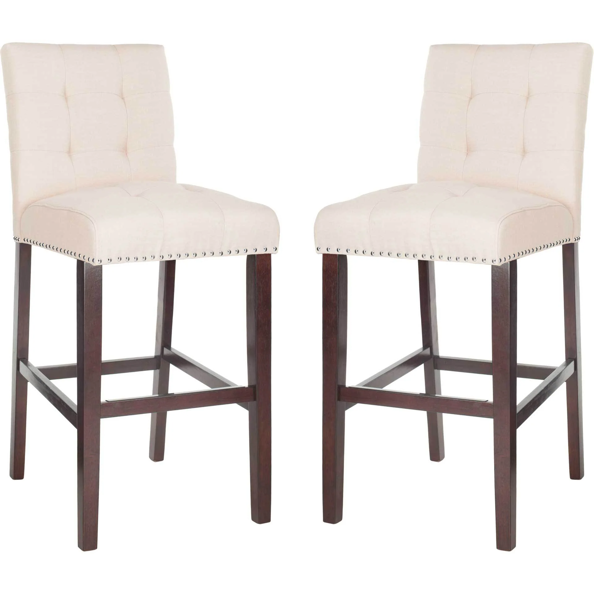 Nial Bar Stool Beige (Set of 2) - Image 6