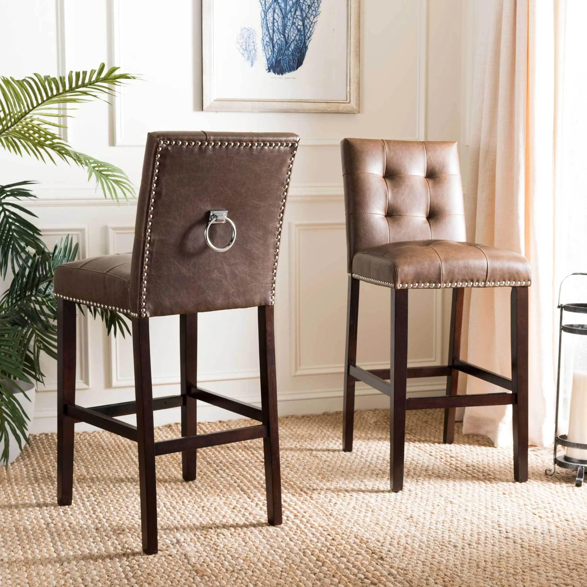 Nial Bar Stool Brown (Set of 2) - Image 7