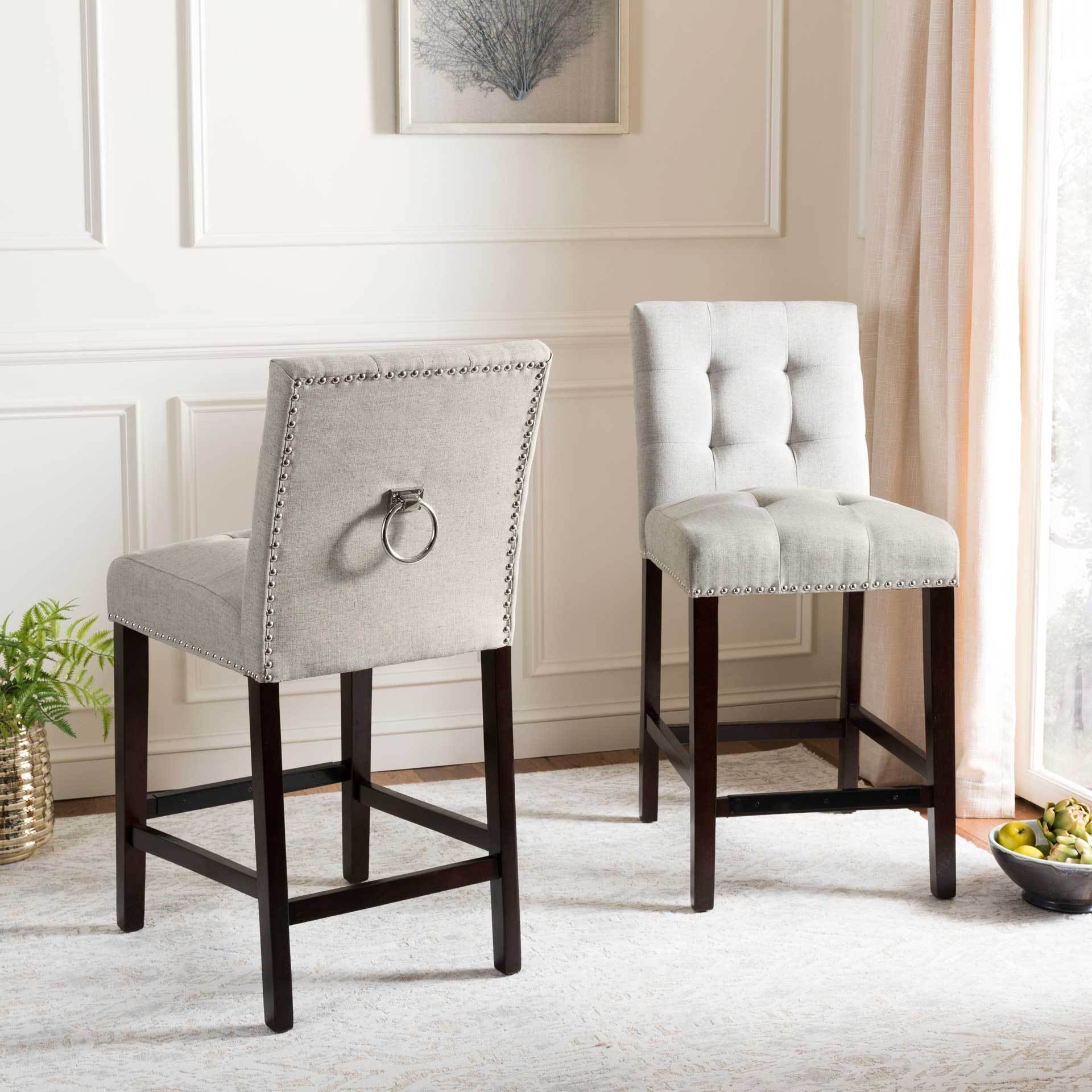 Nial Bar Stool Light Gray (Set of 2) - Image 14