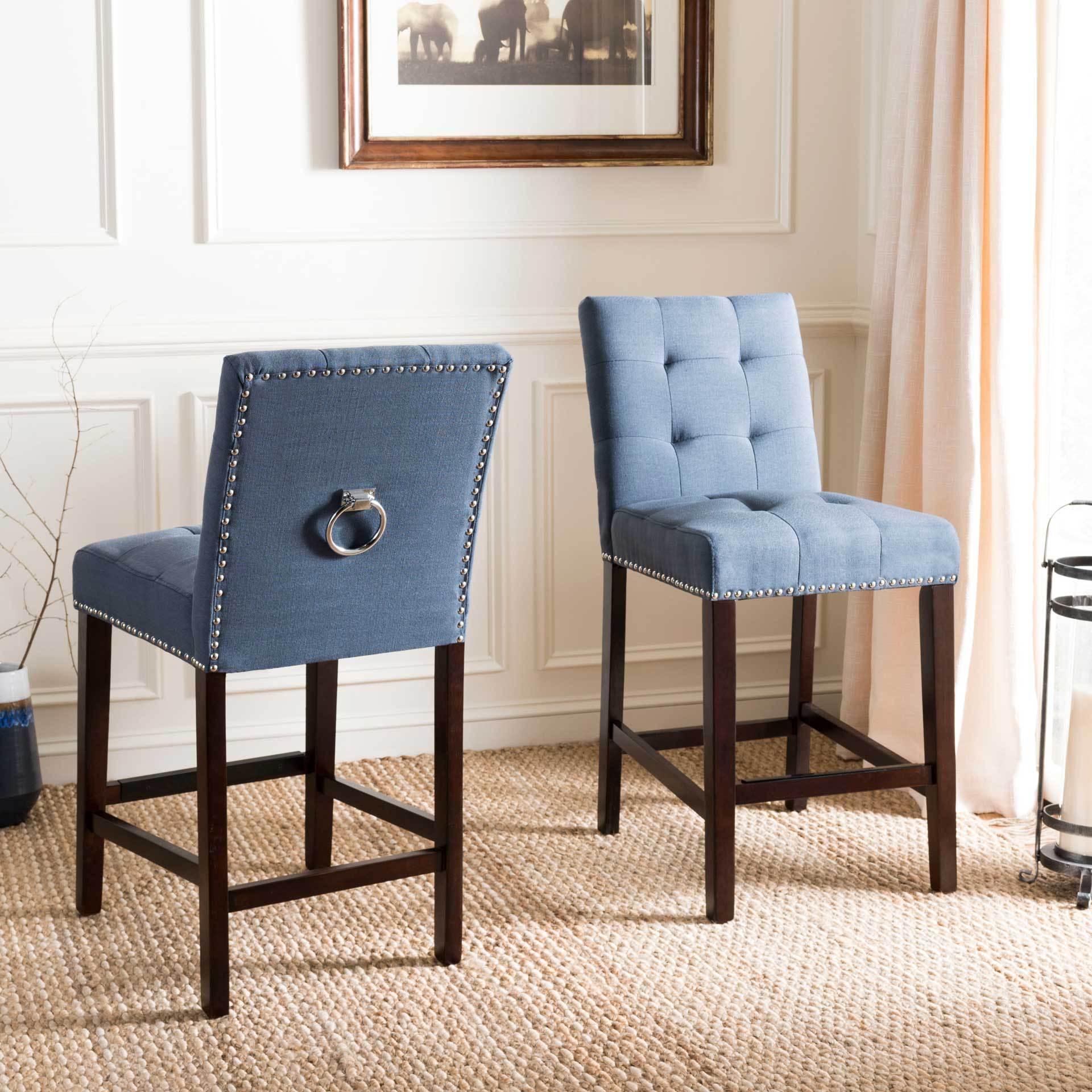 Nial Bar Stool Navy (Set of 2) - Image 14