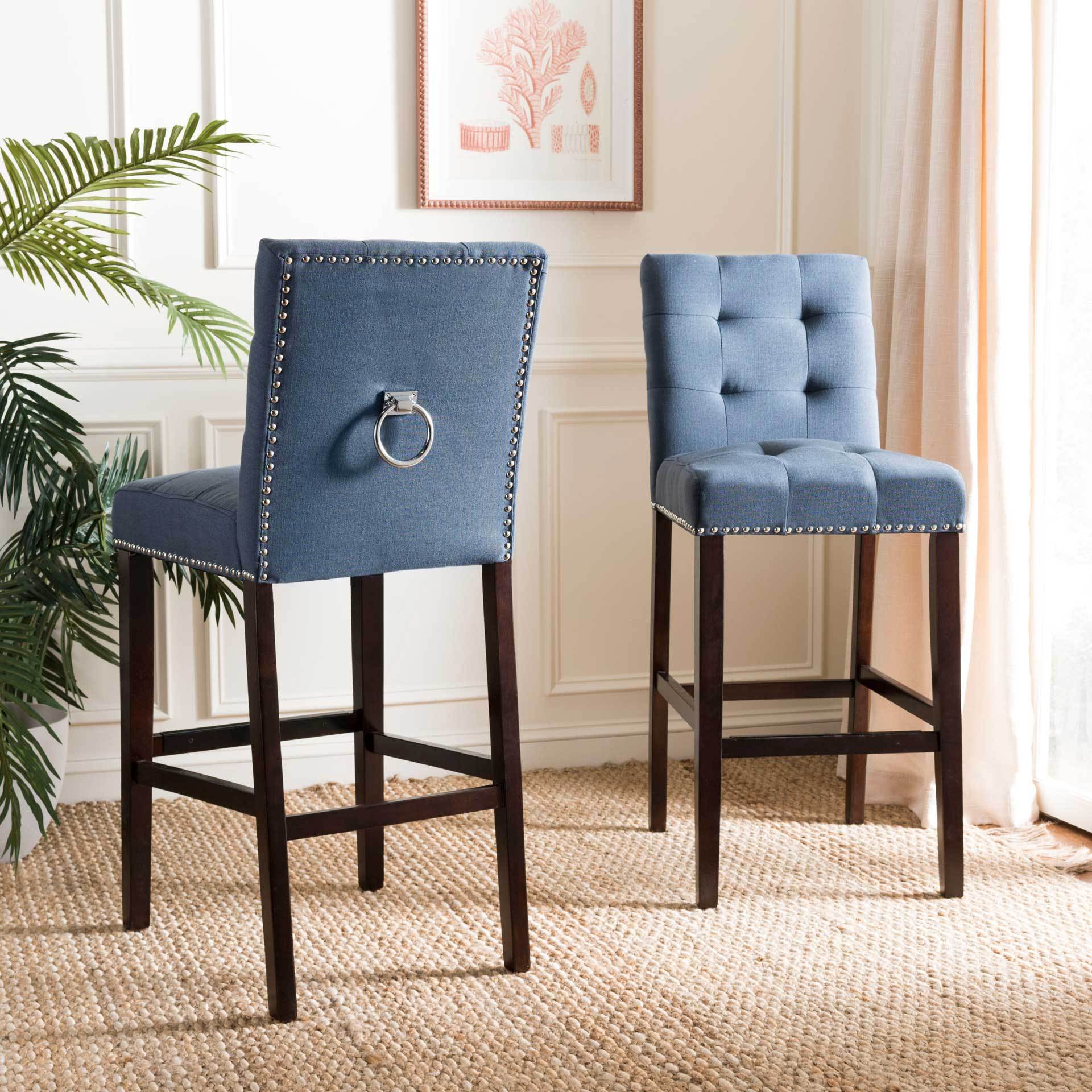 Nial Bar Stool Navy (Set of 2) - Image 7