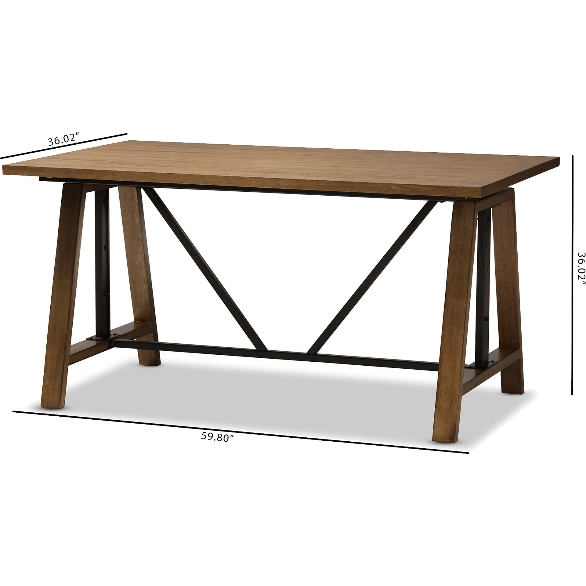 Niam Adjustable Height Desk Brown/Black - Image 12