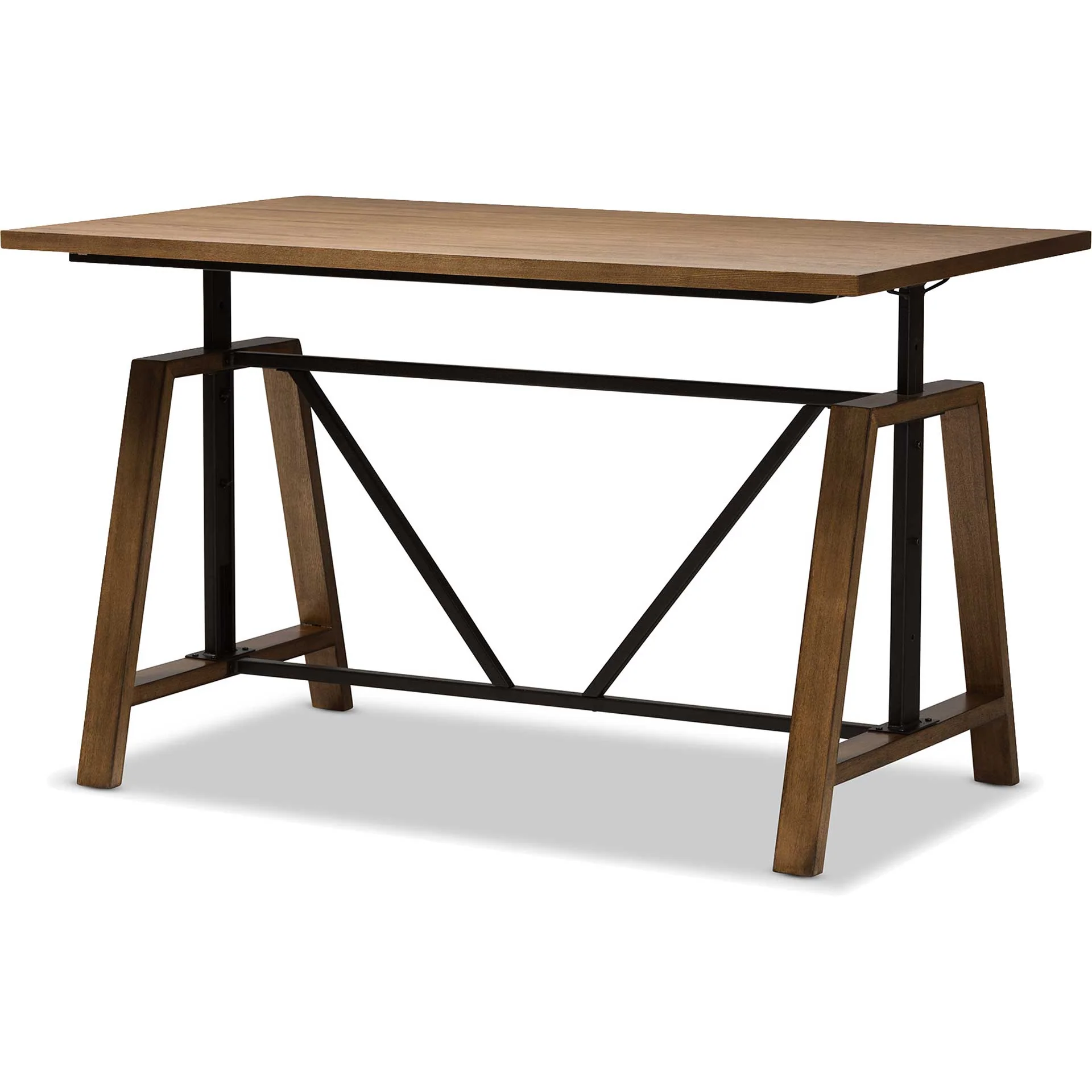 Niam Adjustable Height Desk Brown/Black - Image 4