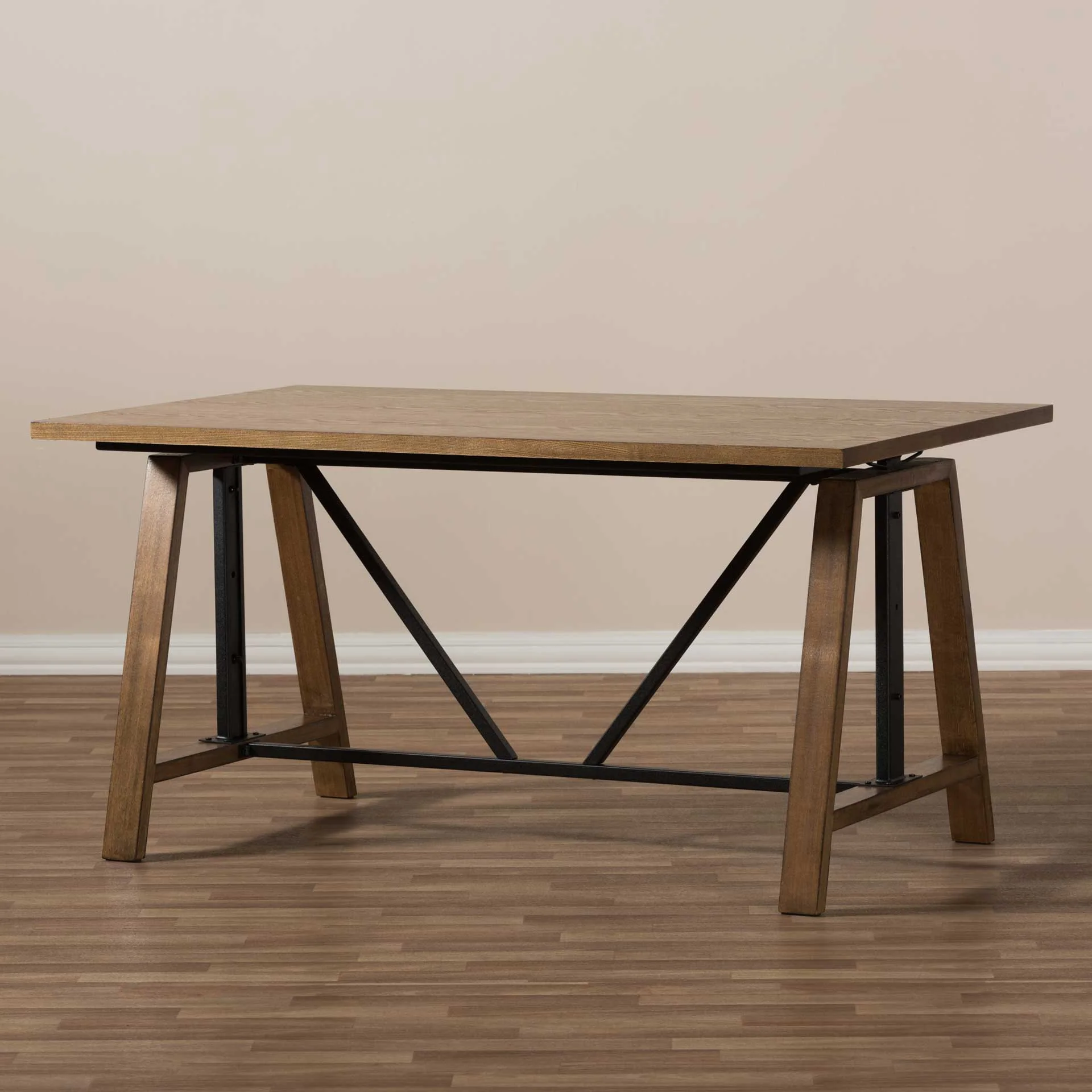 Niam Adjustable Height Desk Brown/Black - Image 7