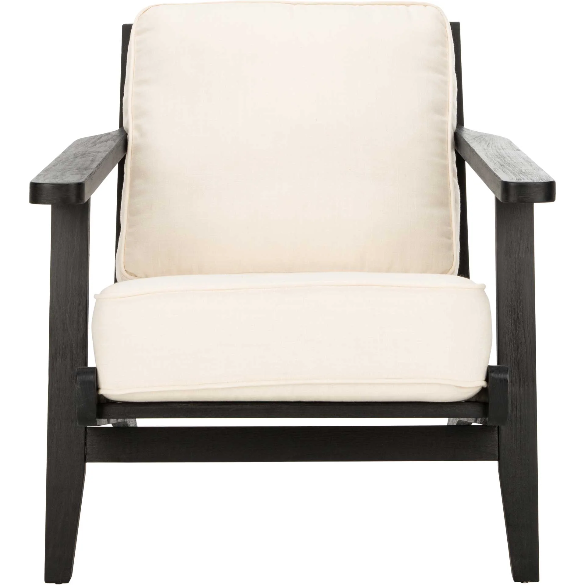 Nick Mid Century Accent Chair Bone White/Black - Image 2