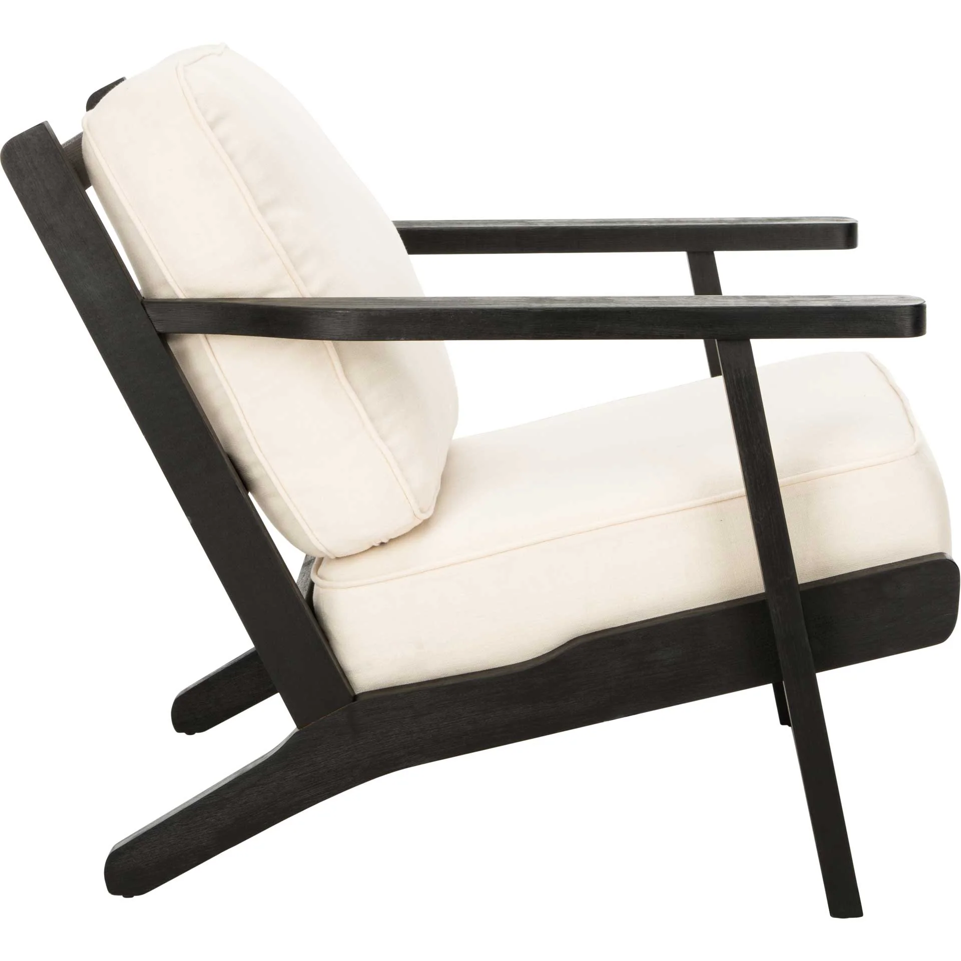 Nick Mid Century Accent Chair Bone White/Black - Image 3