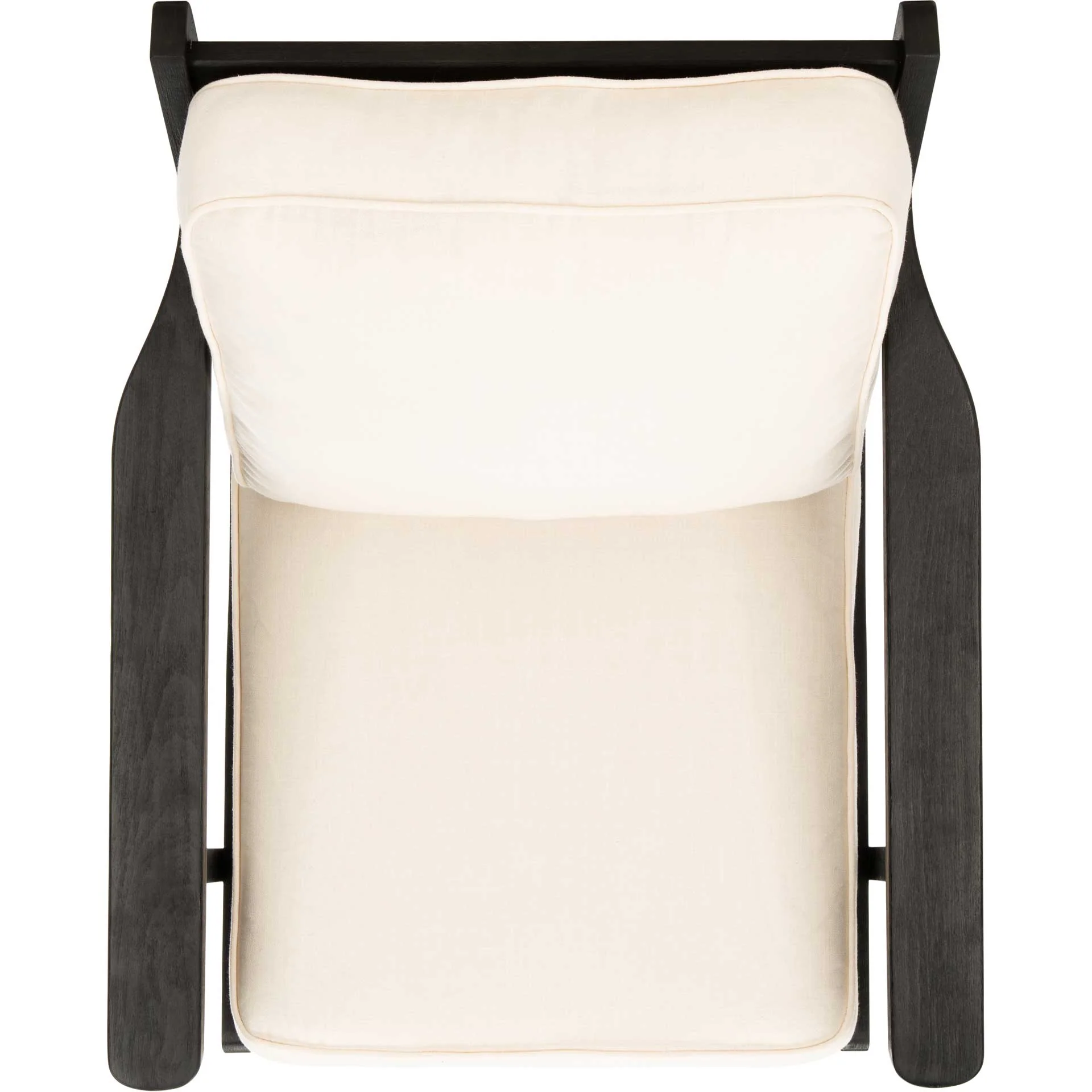 Nick Mid Century Accent Chair Bone White/Black - Image 6