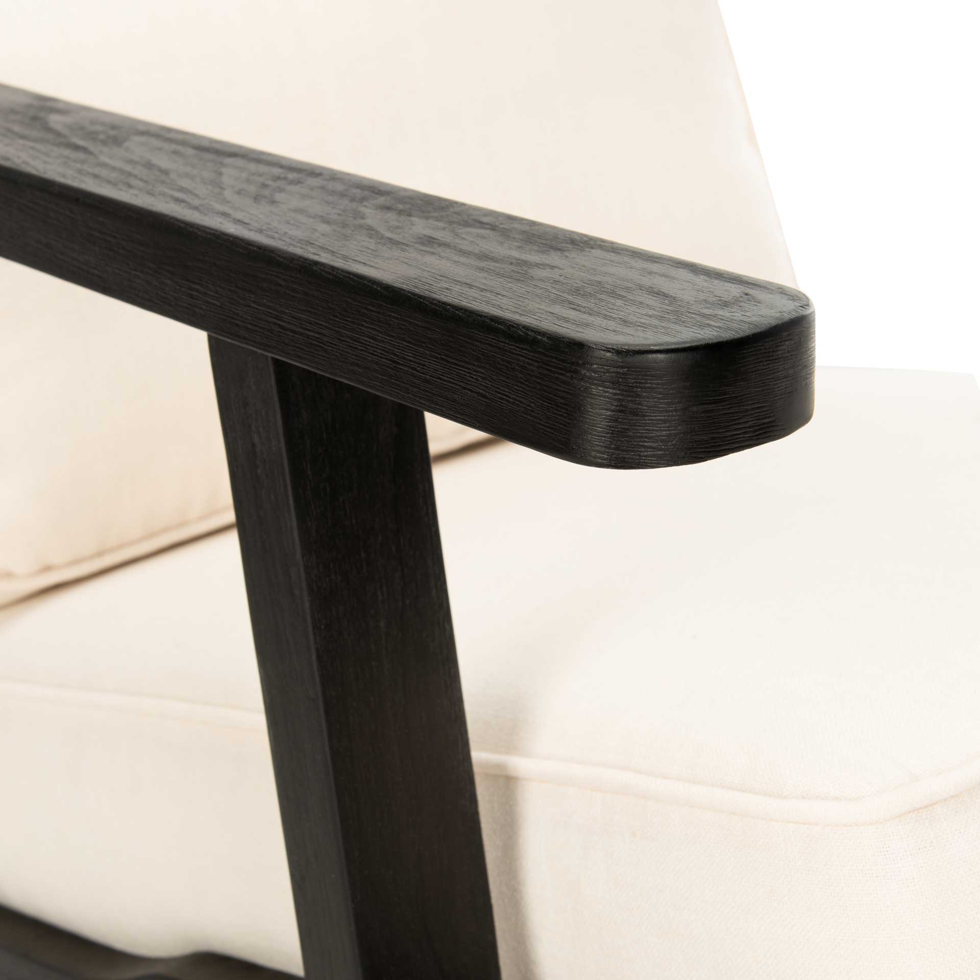 Nick Mid Century Accent Chair Bone White/Black - Image 8