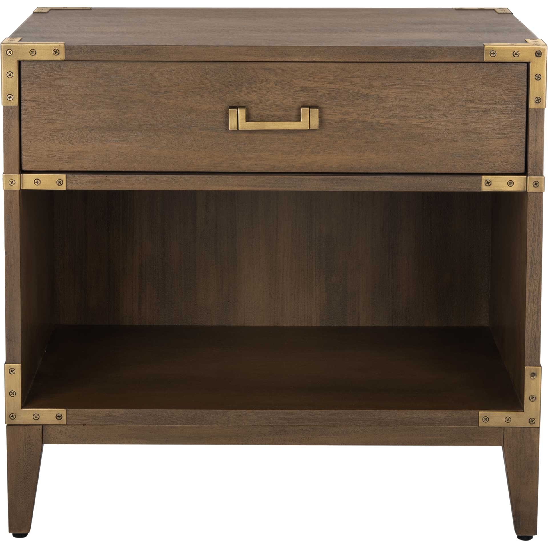 Nico 1 Drawer Wood Nightstand Brown - Image 2