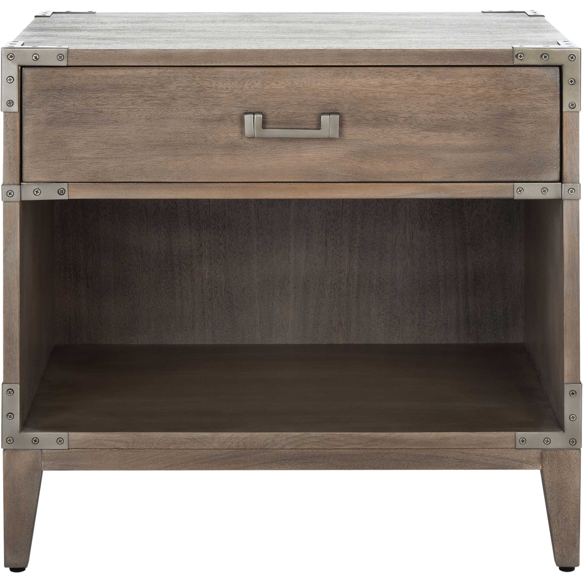 Nico 1 Drawer Wood Nightstand Light Brown - Image 2