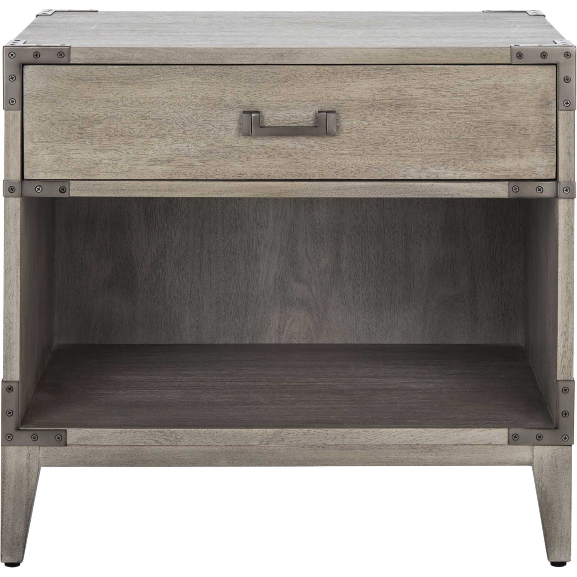 Nico 1 Drawer Wood Nightstand Light Gray - Image 2