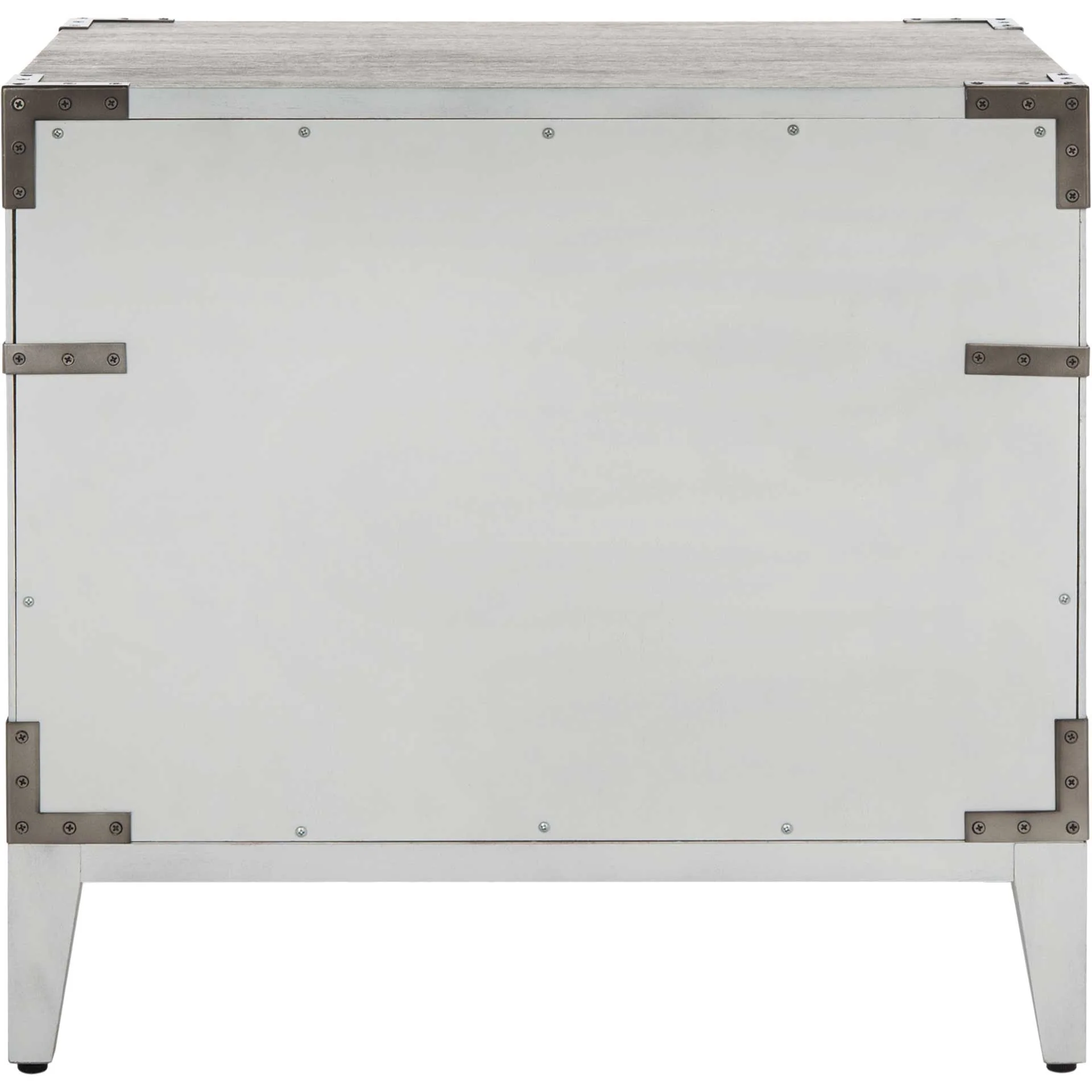 Nico 1 Drawer Wood Nightstand Light Gray - Image 3