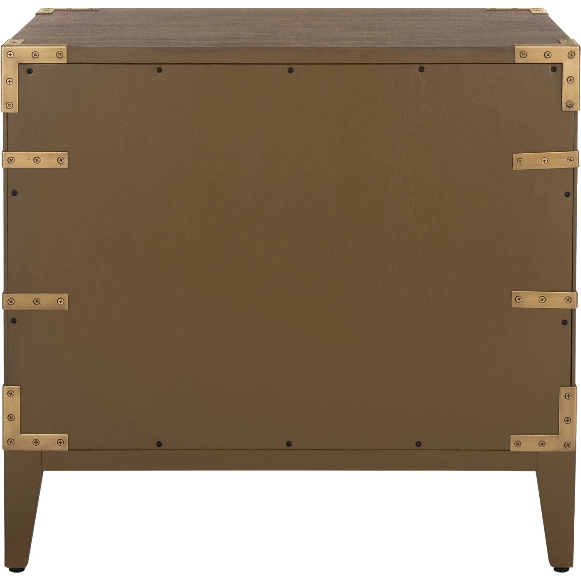 Nico 3 Drawer Wood Nightstand Brown - Image 3