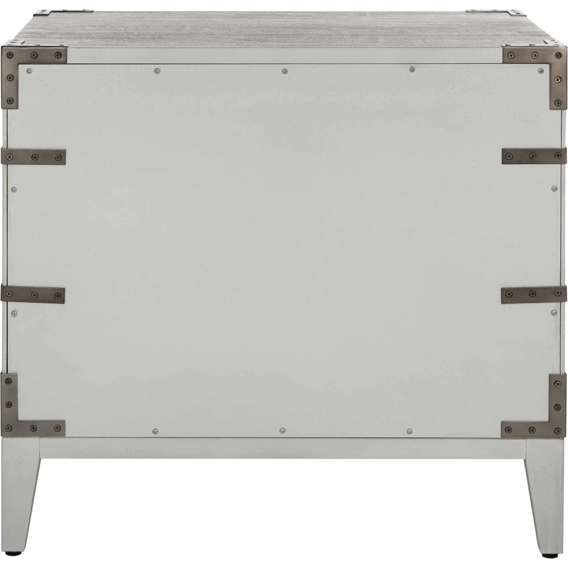 Nico 3 Drawer Wood Nightstand Light Gray - Image 3