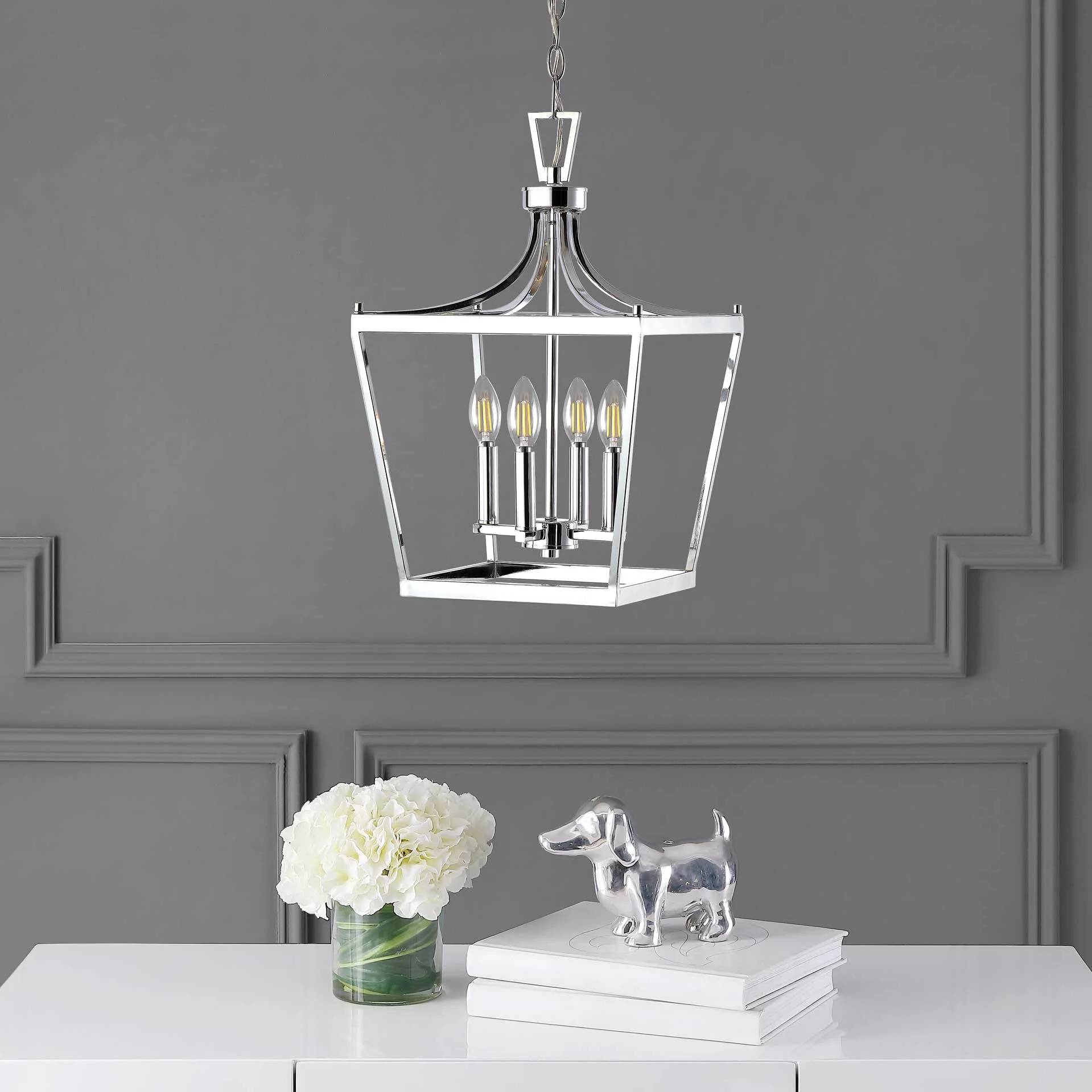 Nicolette 4 Light Pendant Chrome - Image 3