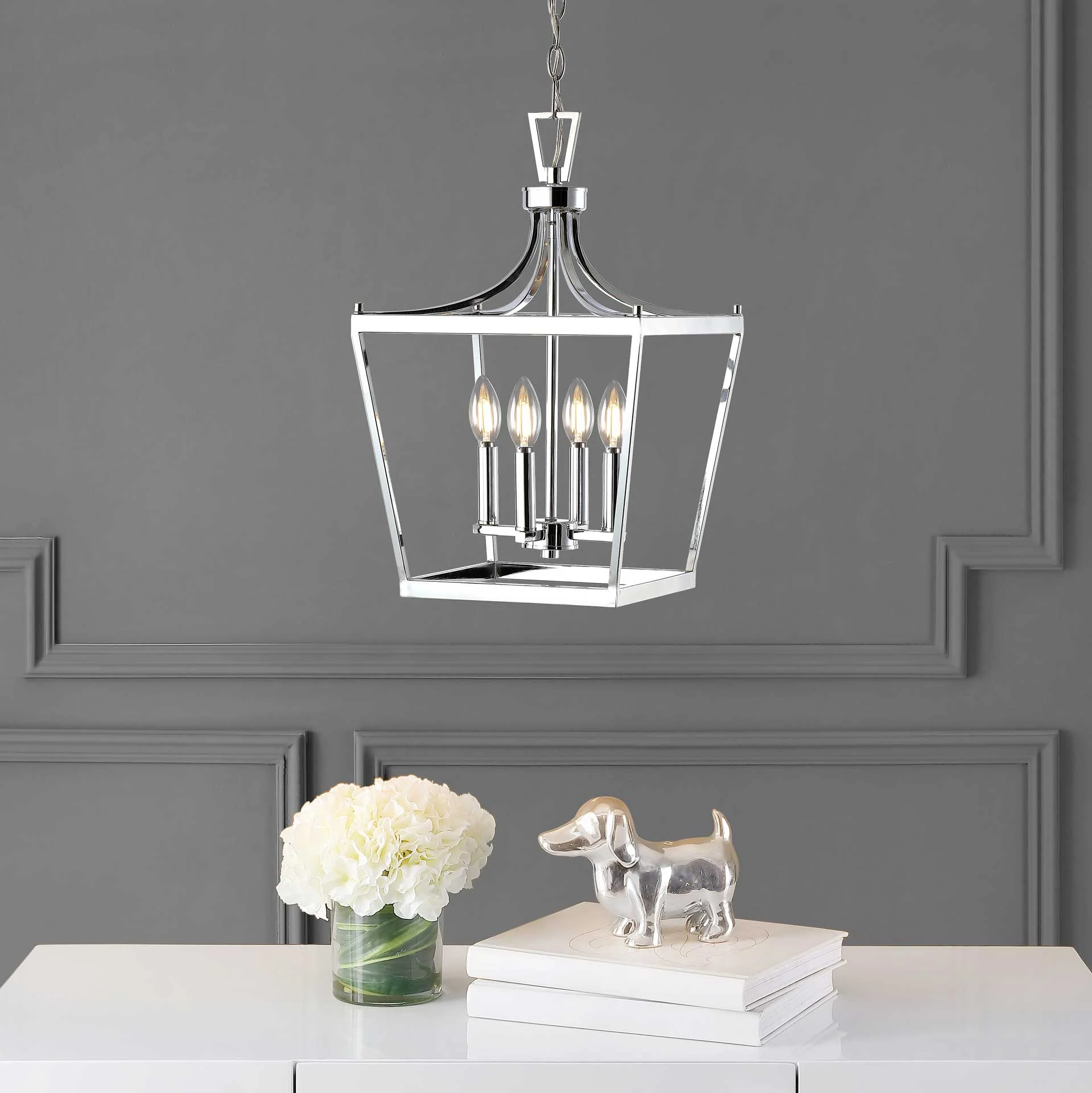 Nicolette 4 Light Pendant Chrome - Image 4