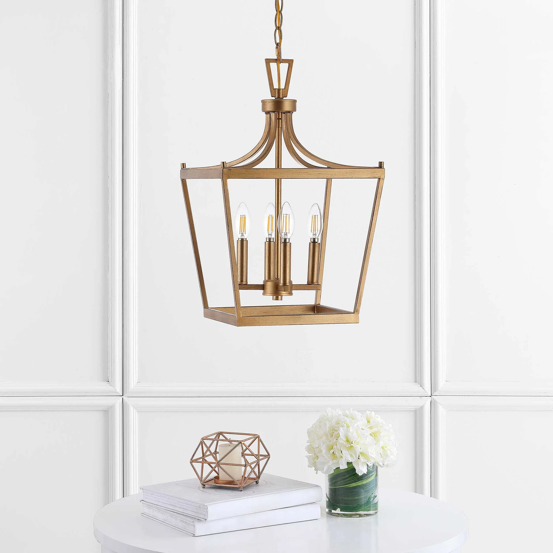 Nicolette 4 Light Pendant Gold Painted - Image 3