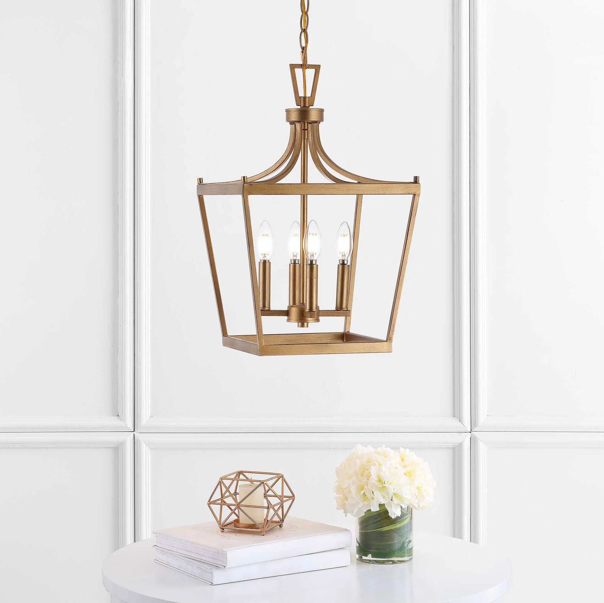 Nicolette 4 Light Pendant Gold Painted - Image 4