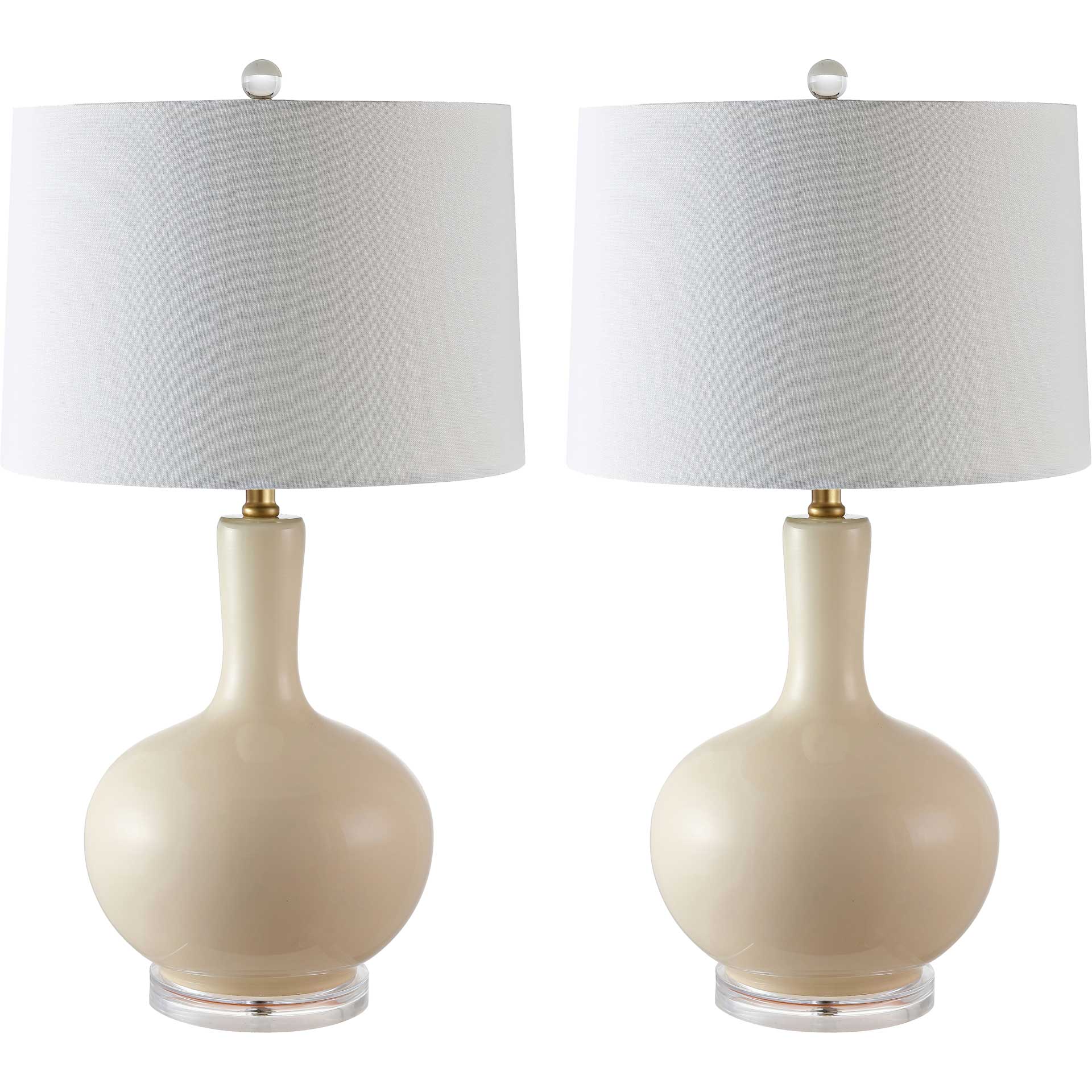 Nigel Table Lamps Cream/Clear (Set of 2) - Image 3