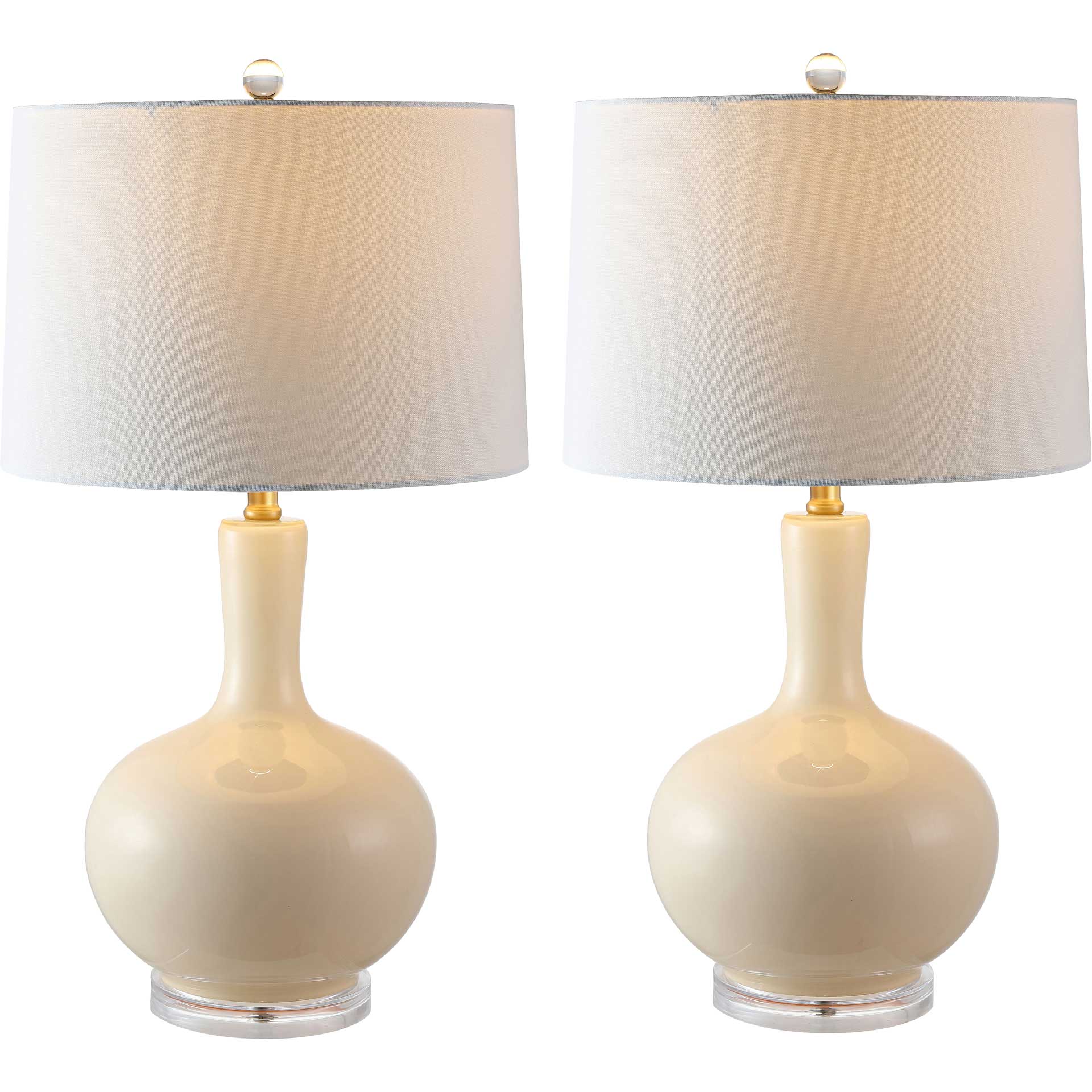 Nigel Table Lamps Cream/Clear (Set of 2) - Image 4