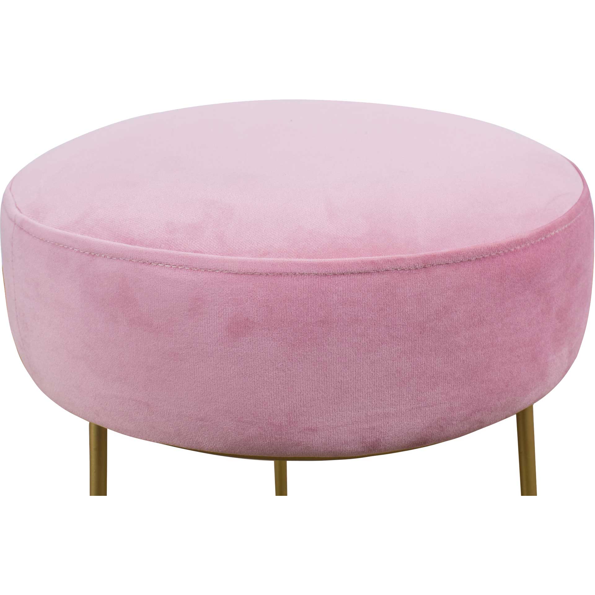Nixie Velvet Stool Blush - Image 2